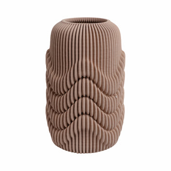 15"ETHOS LARGE 3D PRINTED PORCELAIN VASE - Decor Addict, LLC