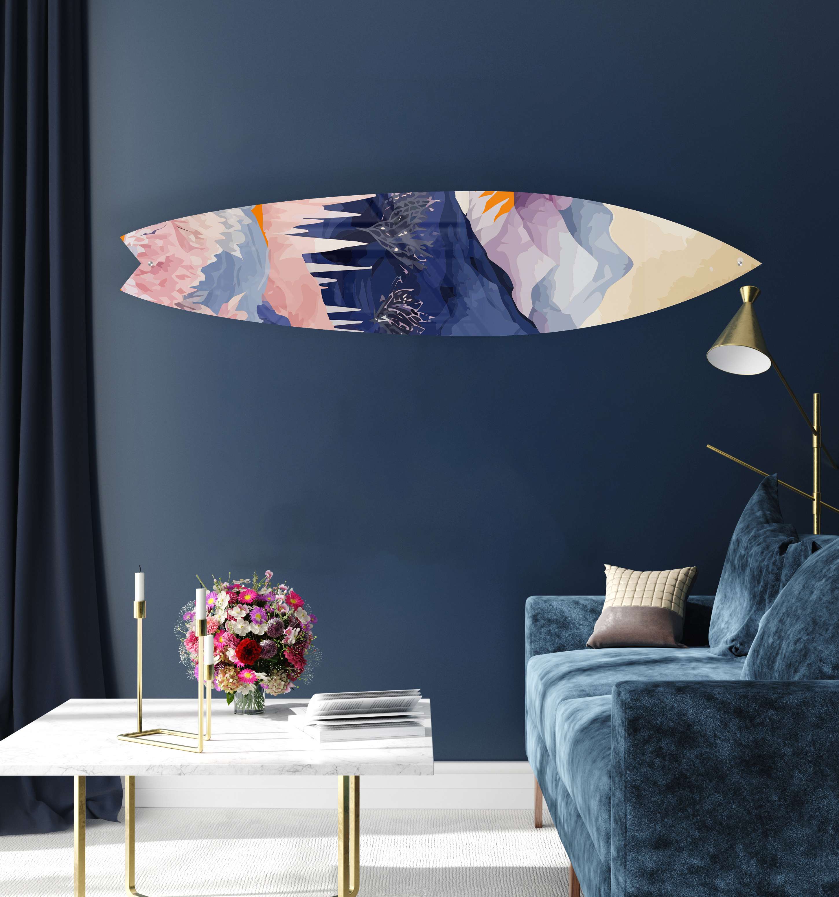 Mountains Tree Forest Acrylic Surfboard Wall Art - Decor Addict, LLC