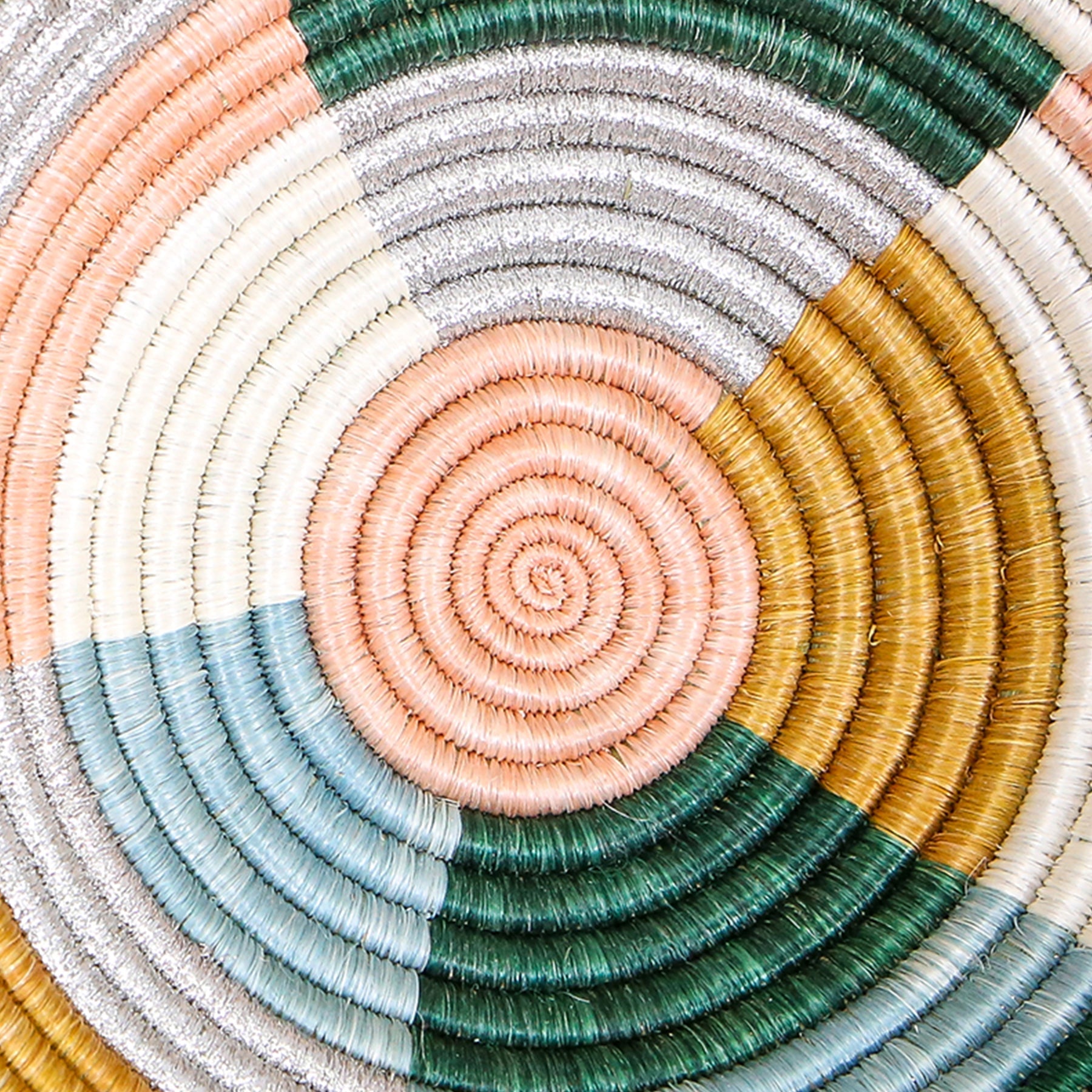 10" Medium Metallic Floret Round Basket - Decor Addict, LLC