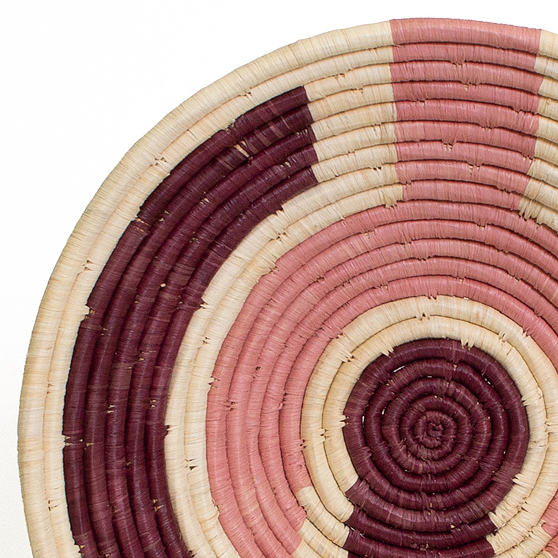 12" Burgundy Coronet Round Basket - Decor Addict, LLC