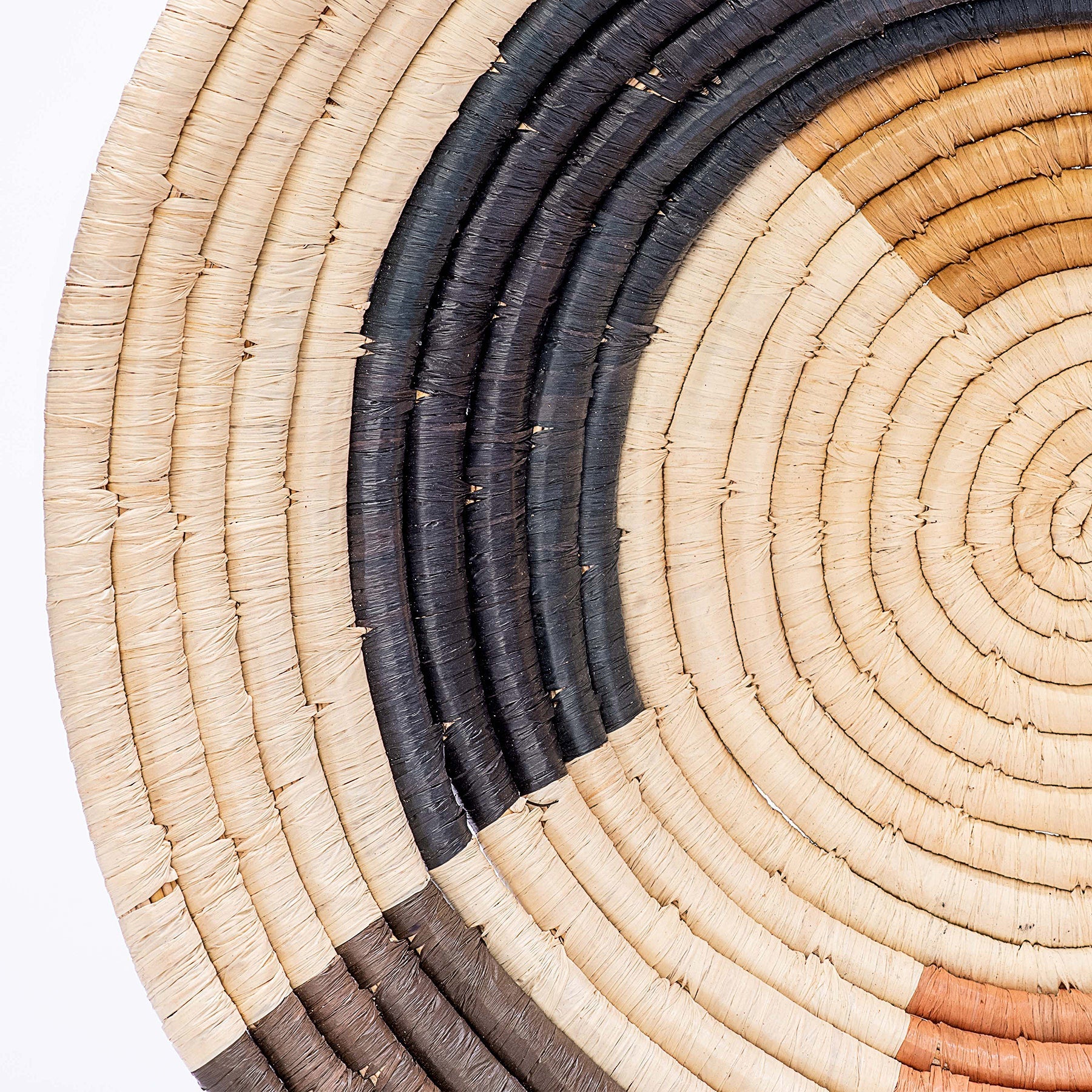 14" Extra Large Peach Msanii Round Basket - Decor Addict, LLC