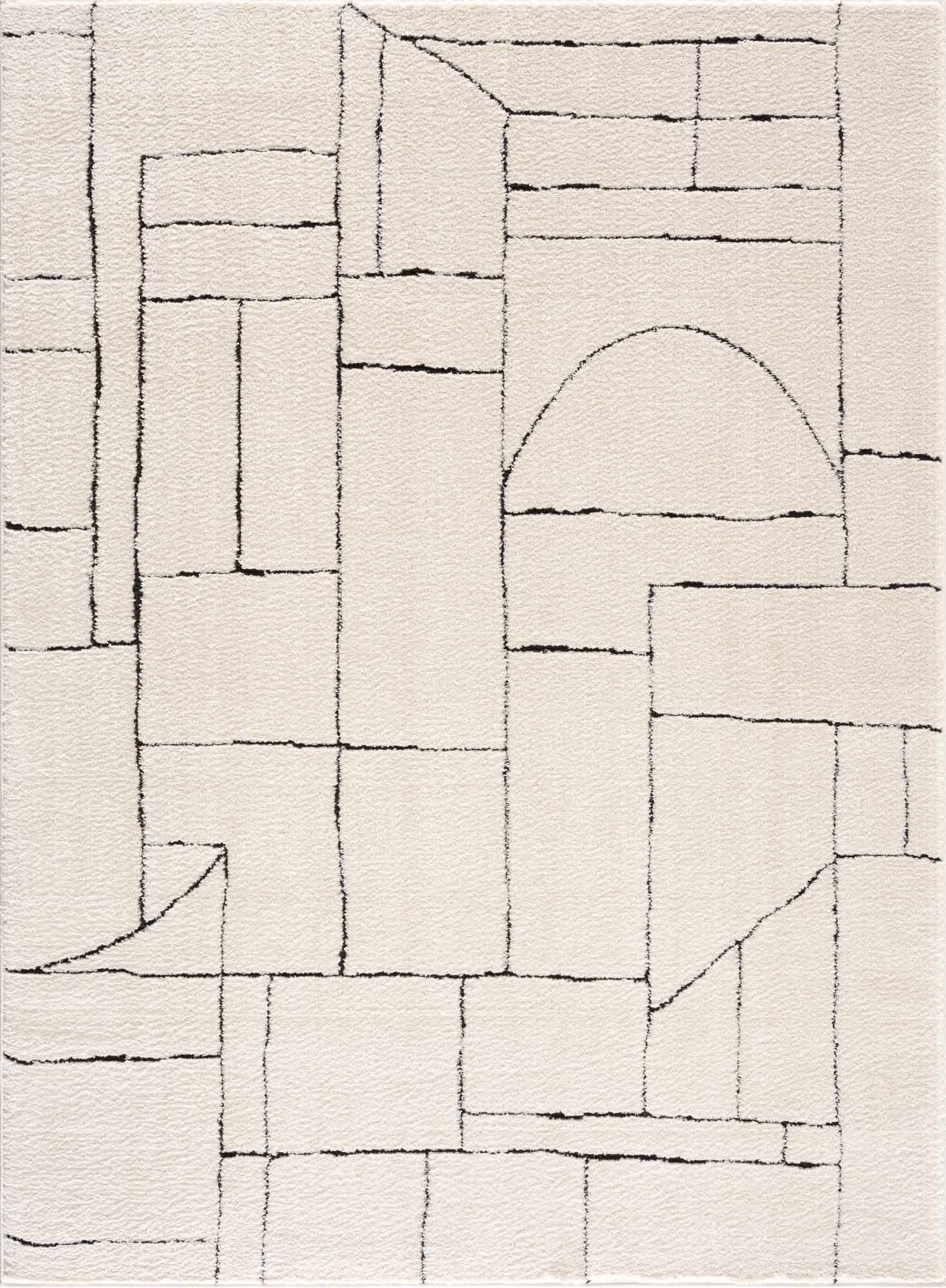 Keats Black & White Area Rug - Decor Addict, LLC