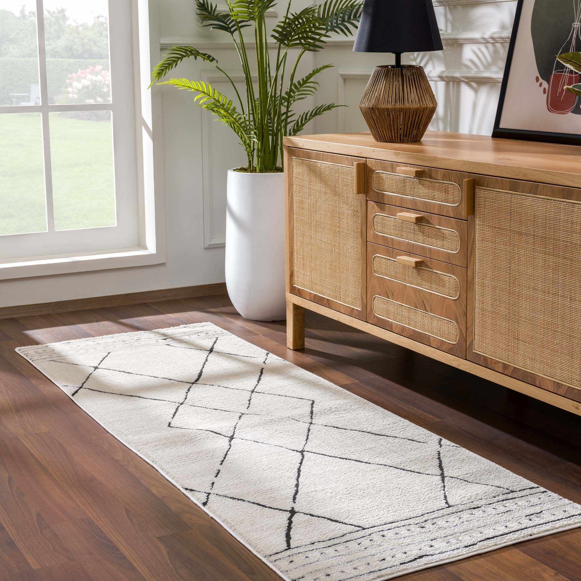 Keone Black & White Area Rug - Decor Addict, LLC