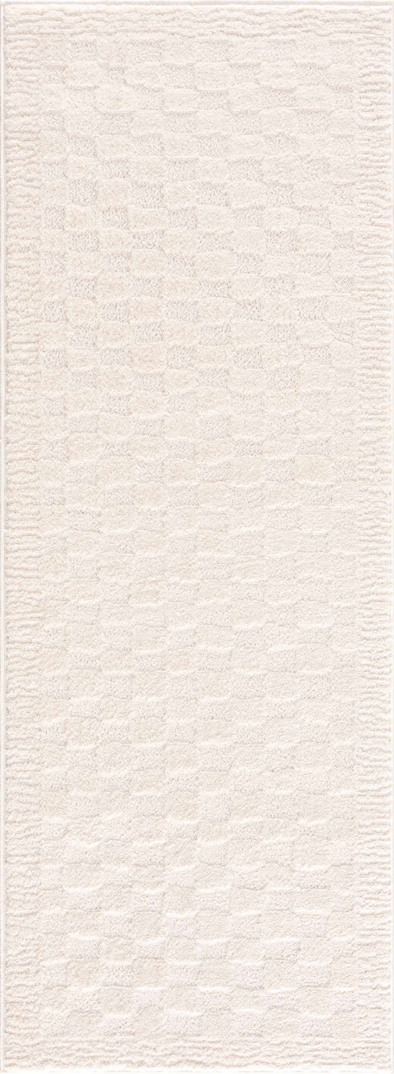 Leryn Ivory Checkered Area Rug - Decor Addict, LLC