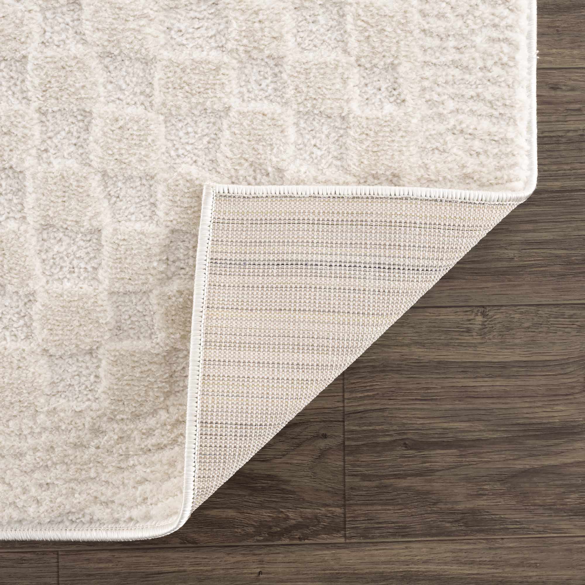 Leryn Ivory Checkered Area Rug - Decor Addict, LLC