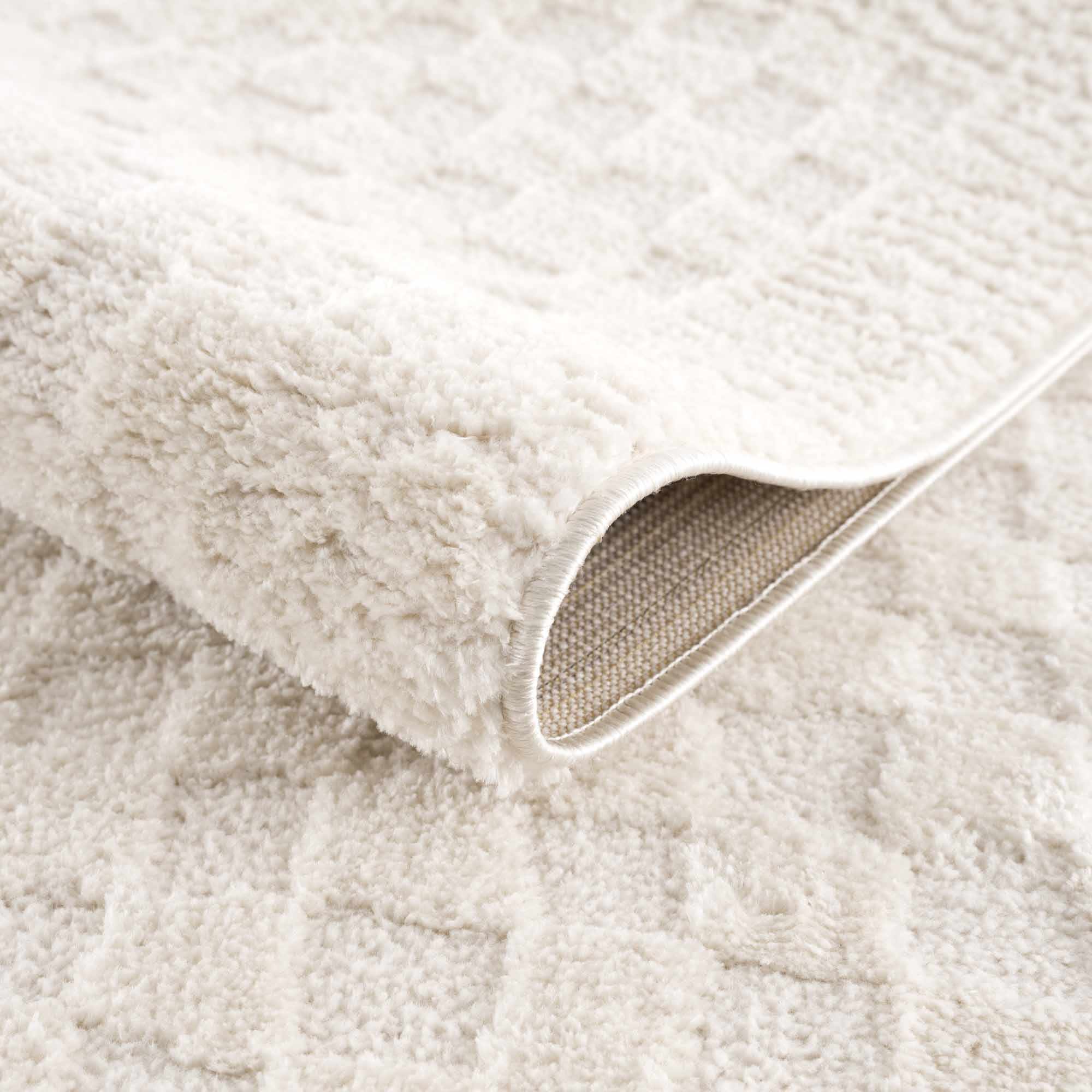 Leryn Ivory Checkered Area Rug - Decor Addict, LLC