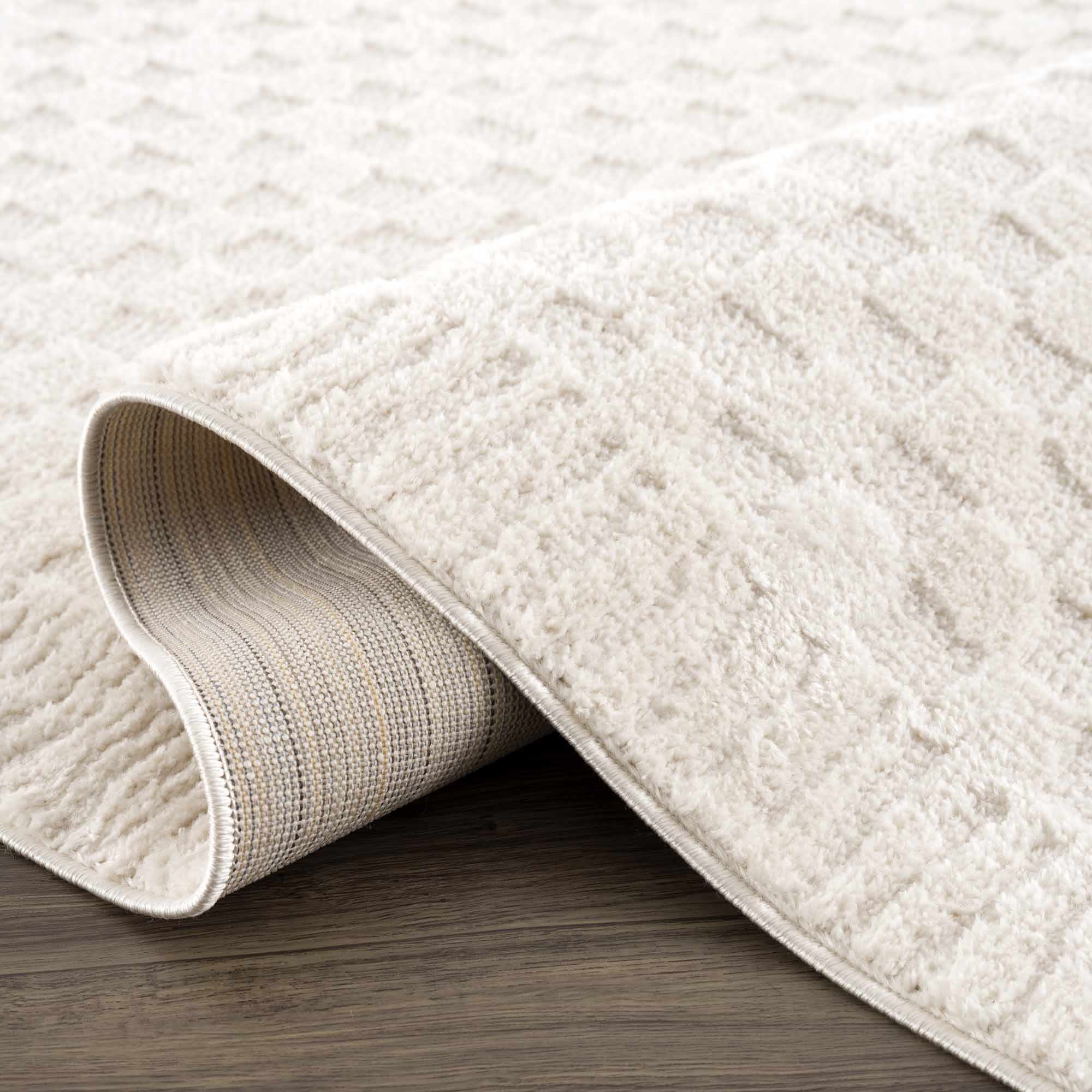 Leryn Ivory Checkered Area Rug - Decor Addict, LLC