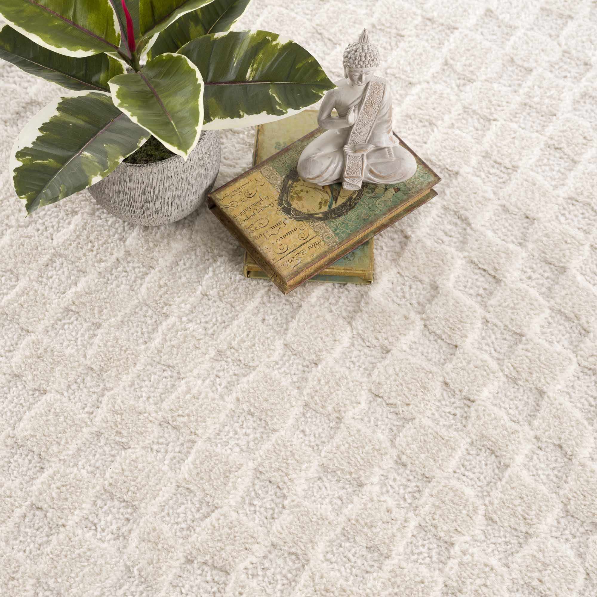 Leryn Ivory Checkered Area Rug - Decor Addict, LLC