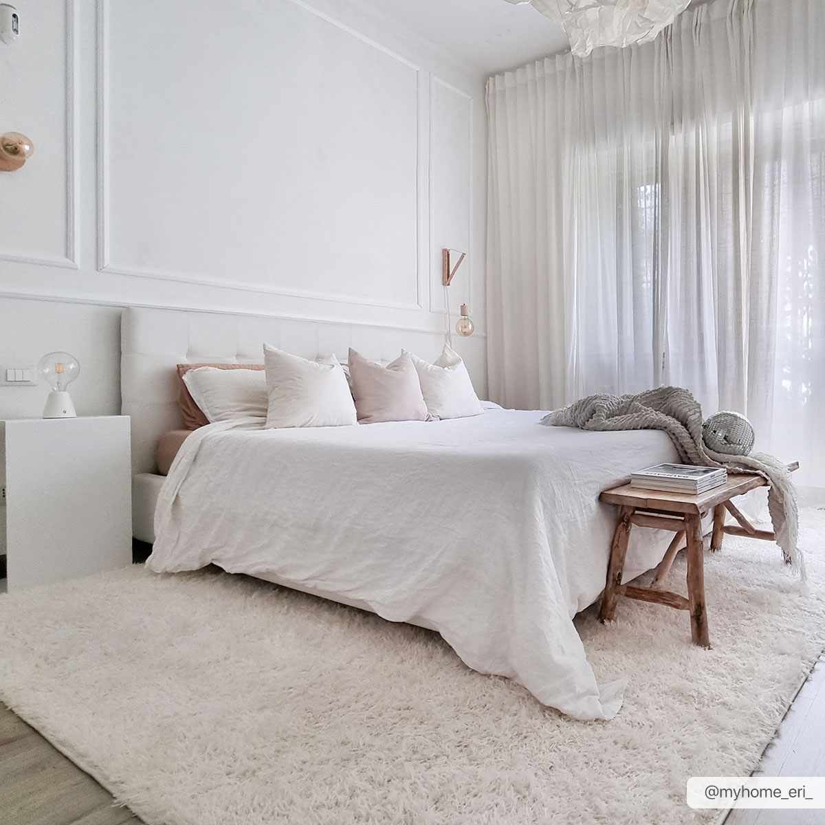 Faina Solid Cream Shag Rug Washable - Decor Addict, LLC