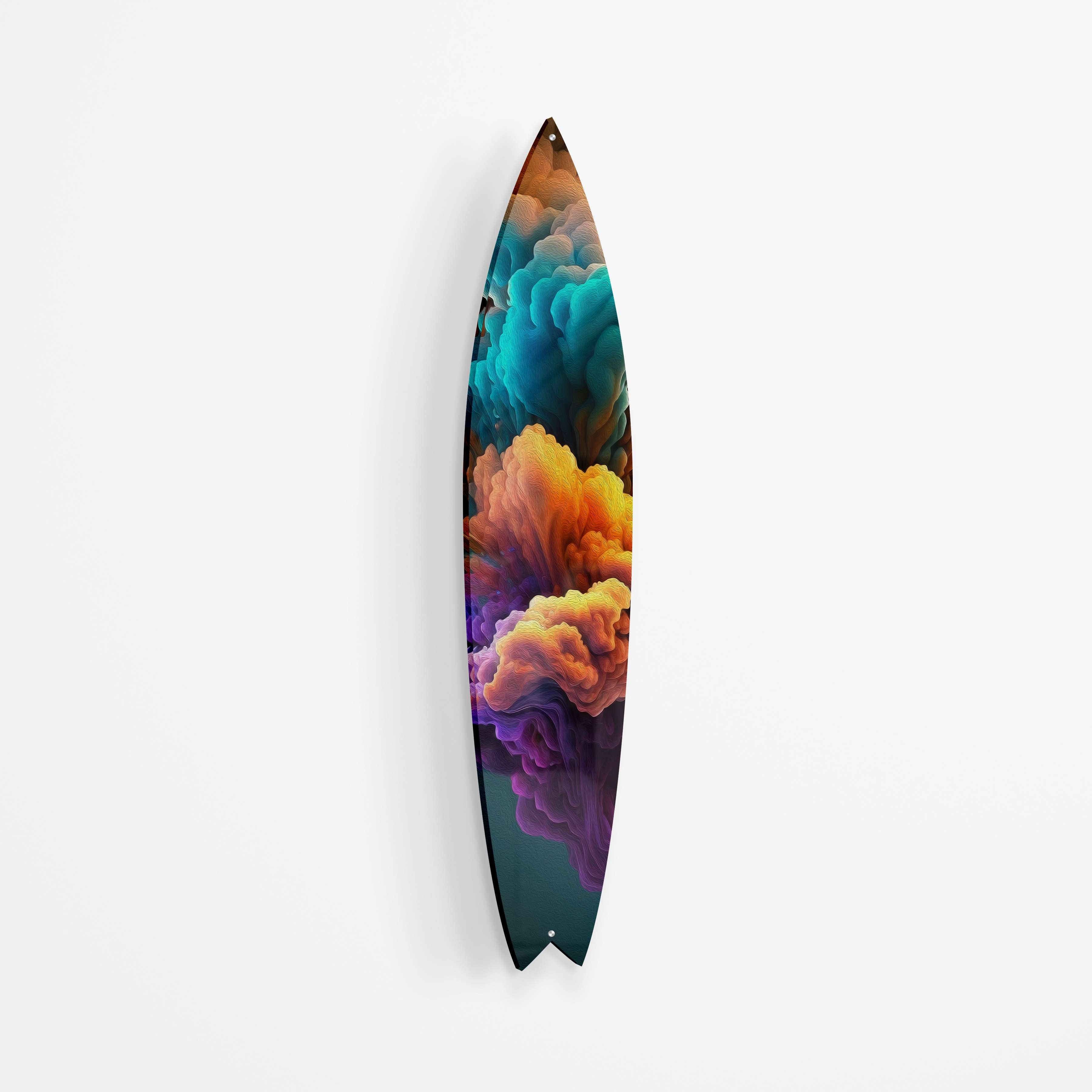 Abstract Space Smoke Acrylic Surfboard Wall Art - Decor Addict, LLC
