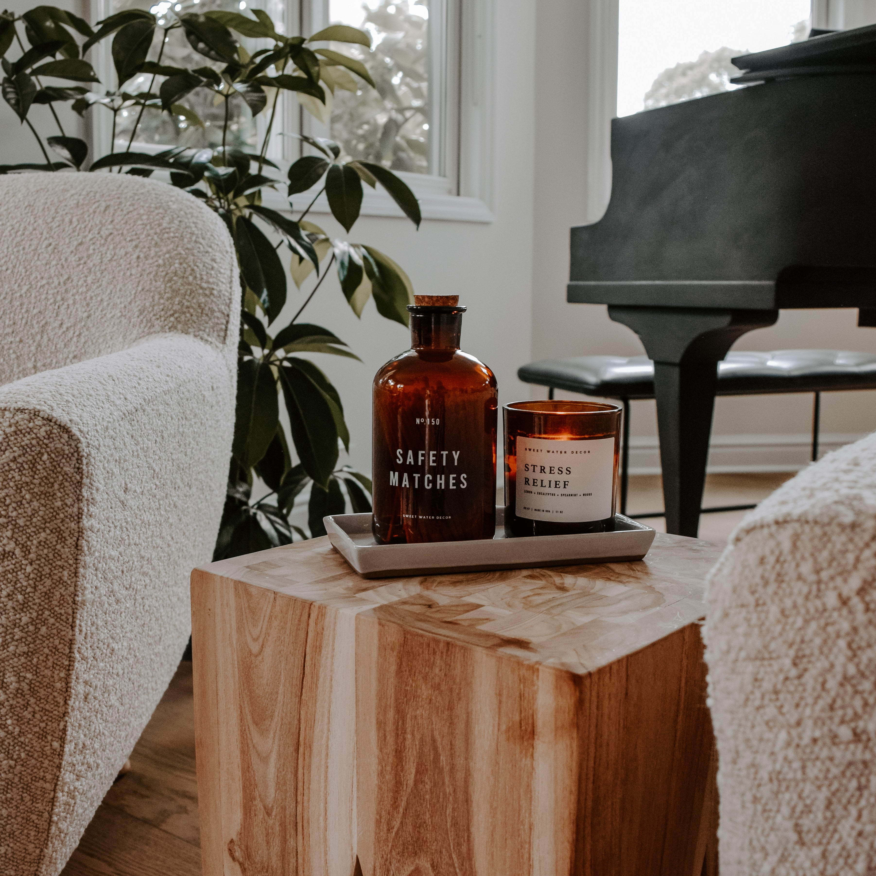 White Tip Large Amber Apothecary Safety Matches - 150 Count, 4" - Decor Addict, LLC