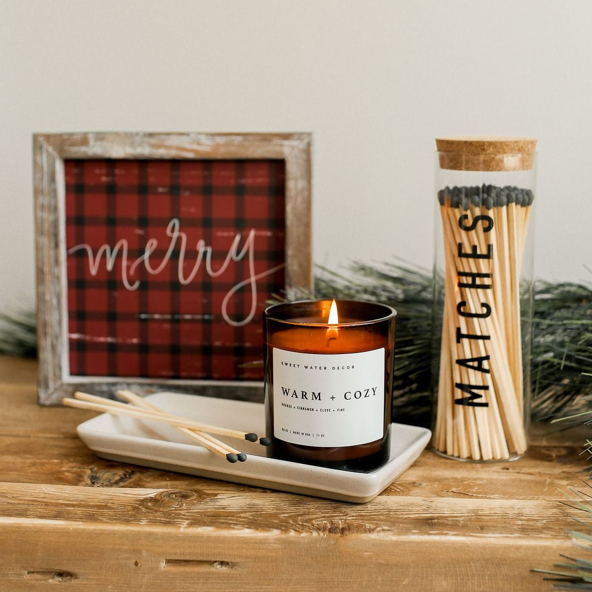 Black Tip Hearth Matches - 80 Count, 7" - Decor Addict, LLC