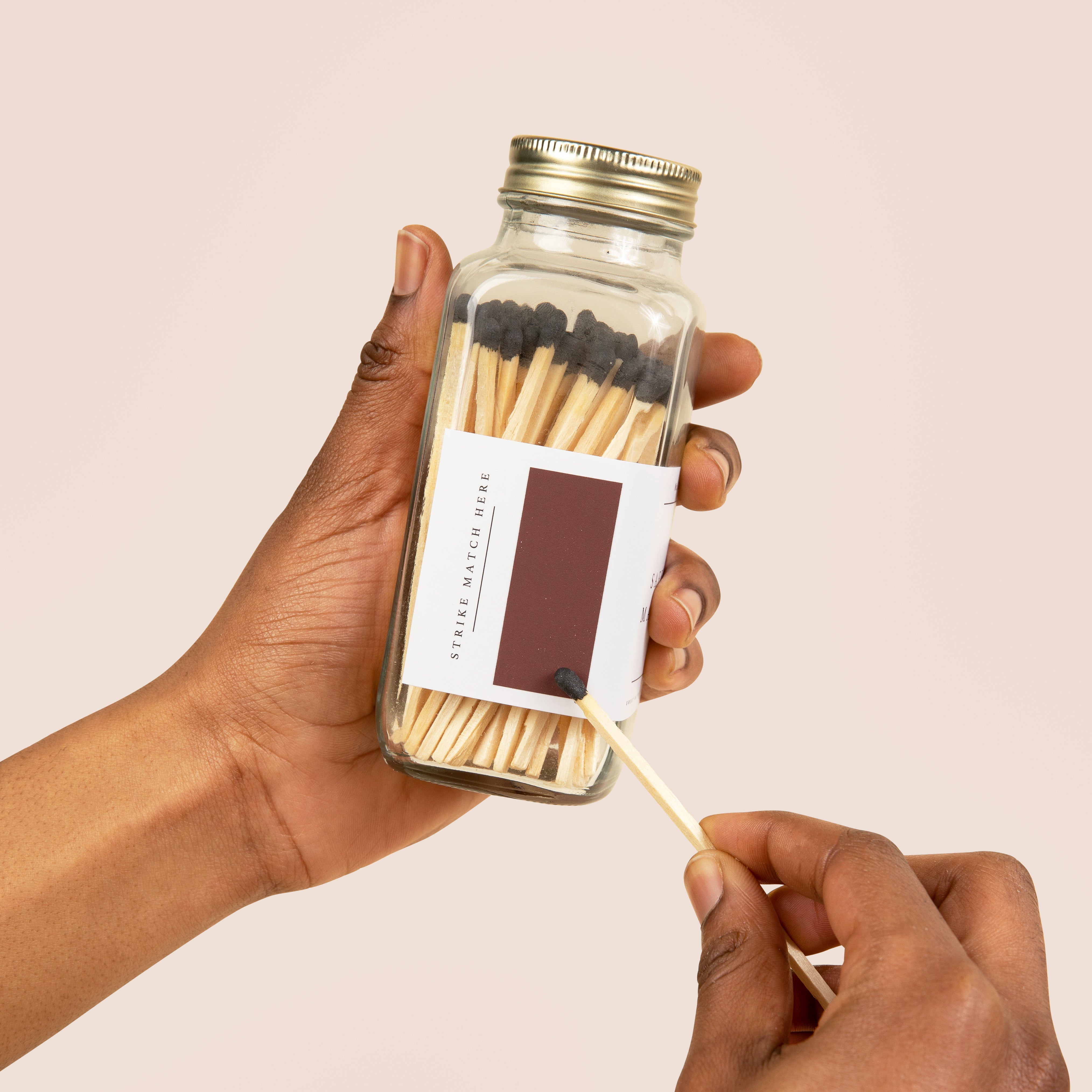 Black Tip Safety Matches - 60 Count, 3.75" - Decor Addict, LLC