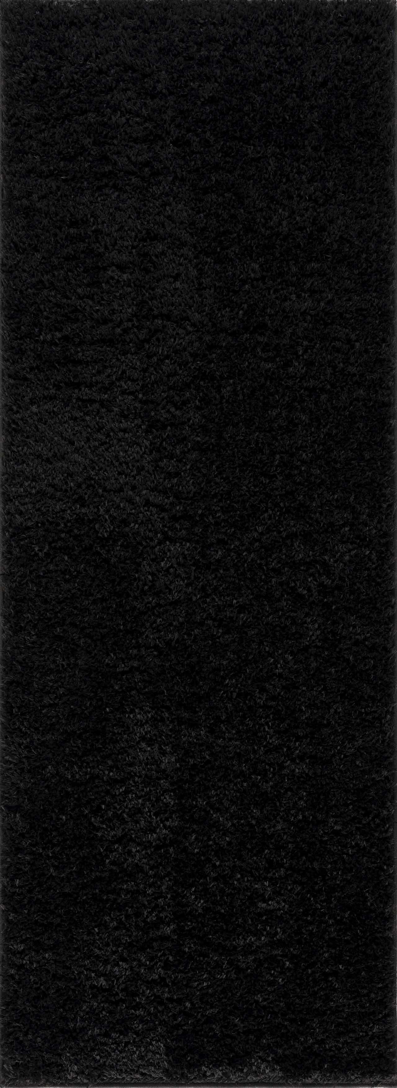 Faina Solid Black Shag Rug Washable - Decor Addict, LLC