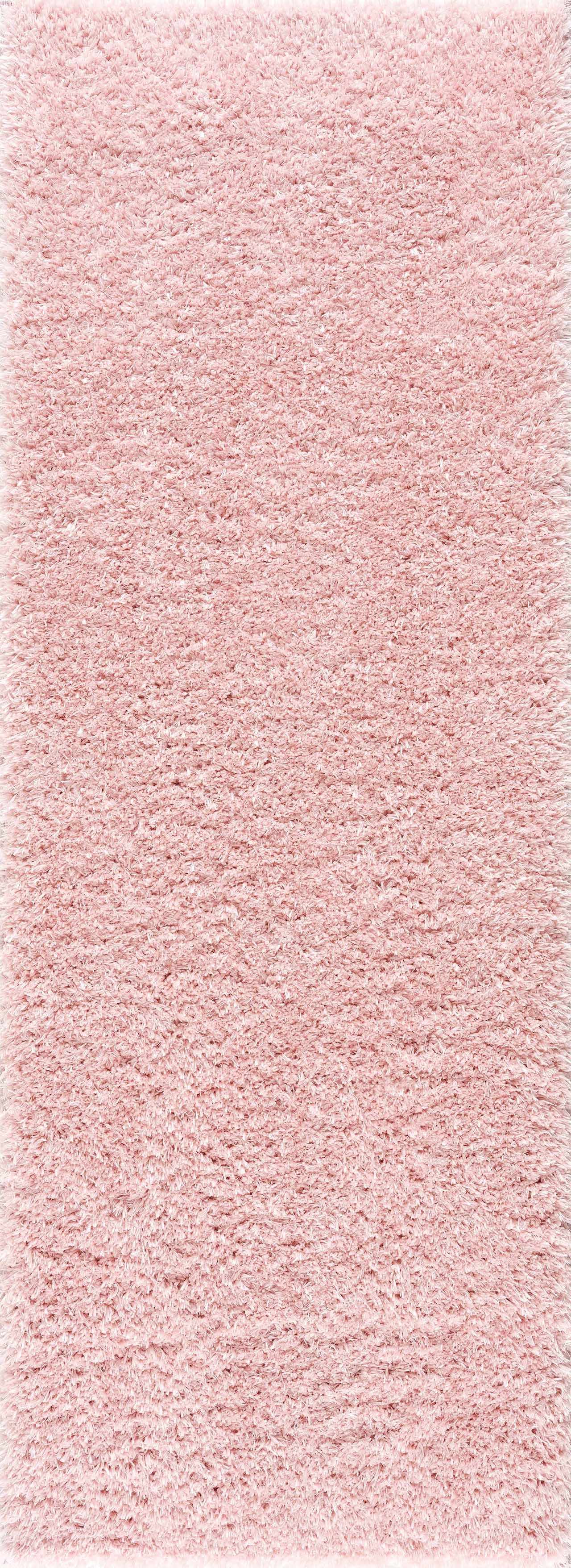 Faina Solid Pink Shag Rug Washable - Decor Addict, LLC