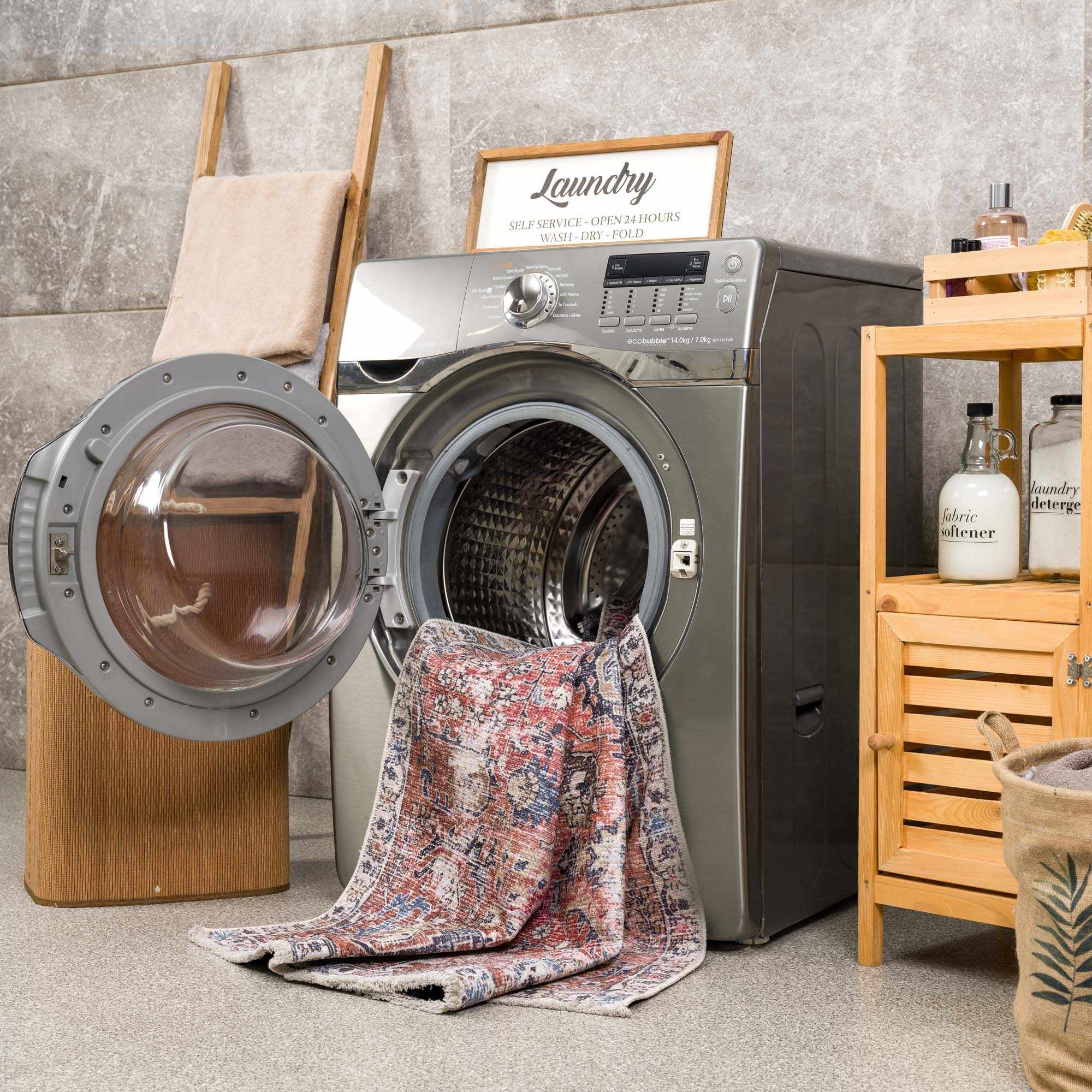 Burgundy Holi-2303 Washable Area Rug - Decor Addict, LLC