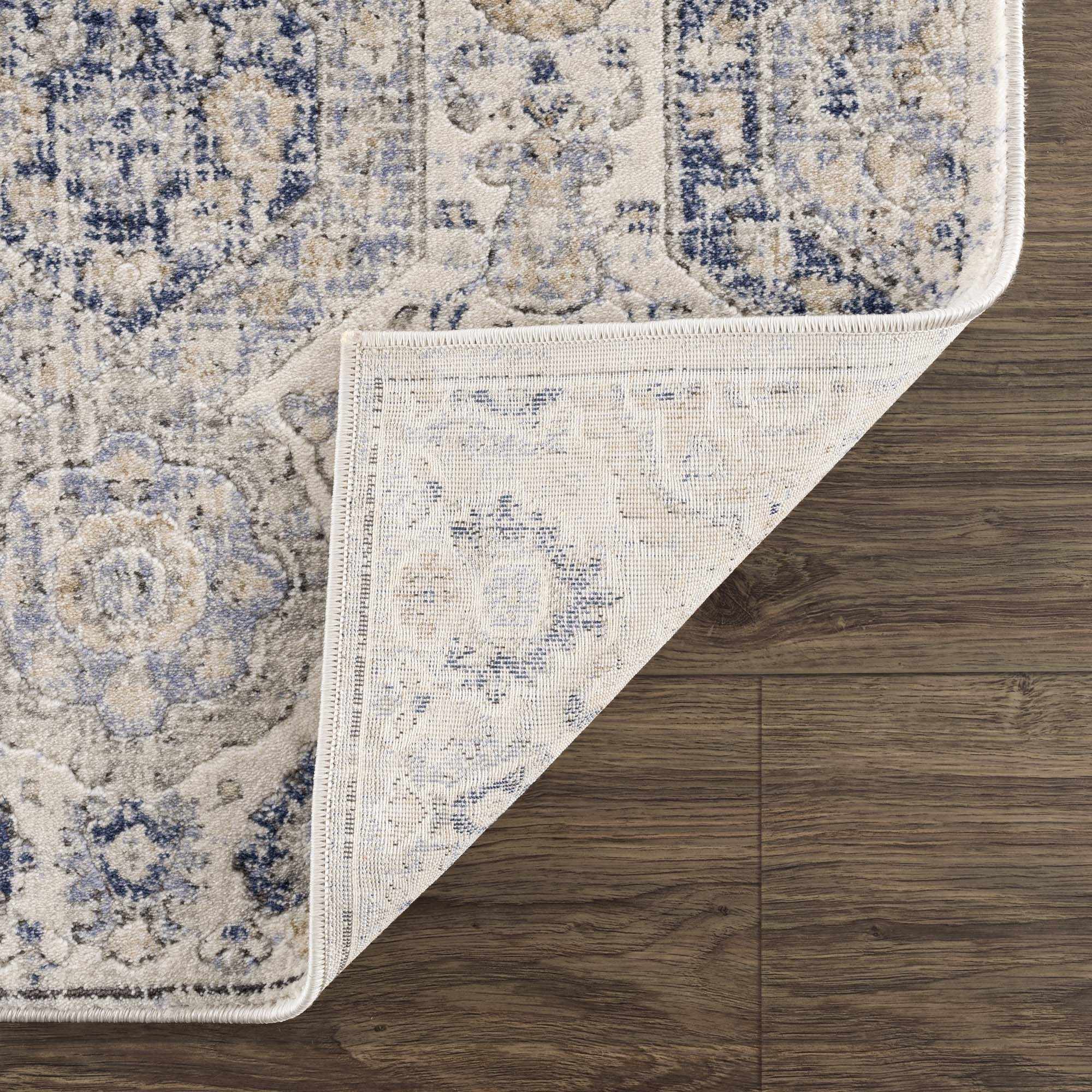 Parkerfield Cream & Blue Area Rug - Decor Addict, LLC