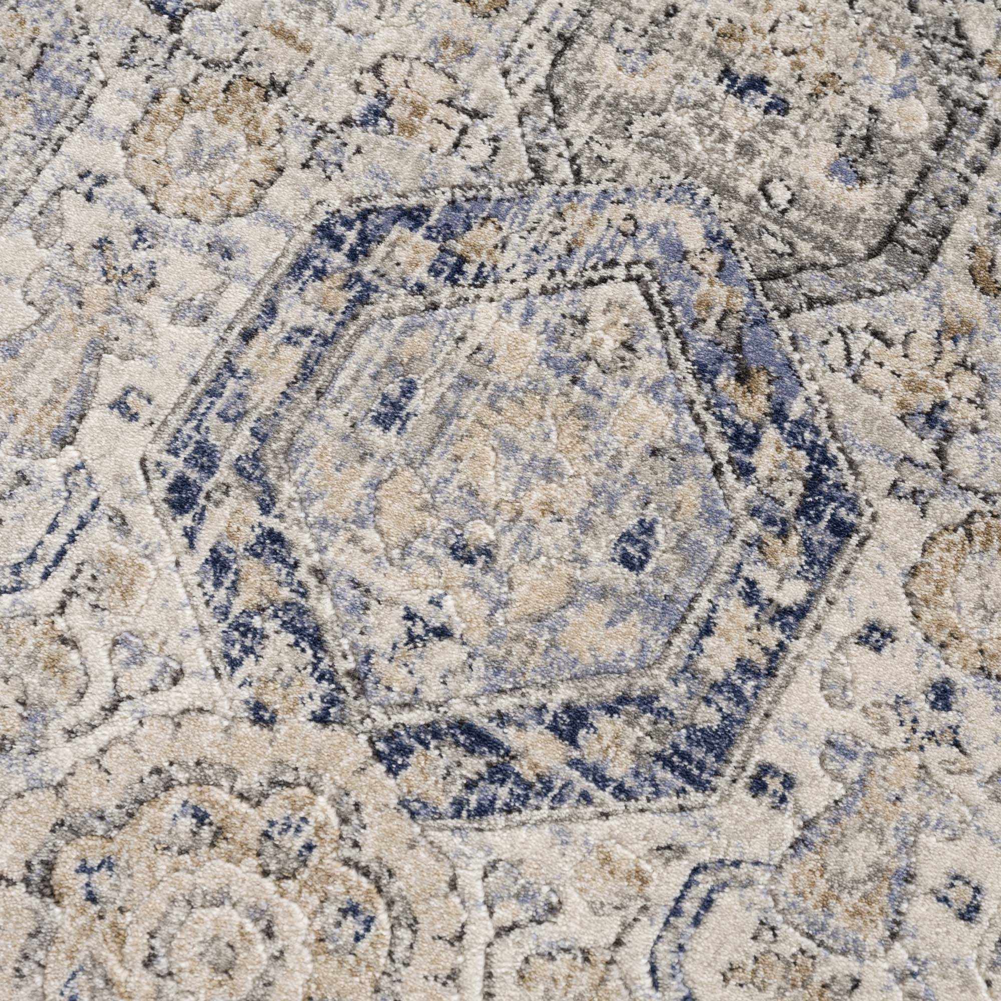 Parkerfield Cream & Blue Area Rug - Decor Addict, LLC