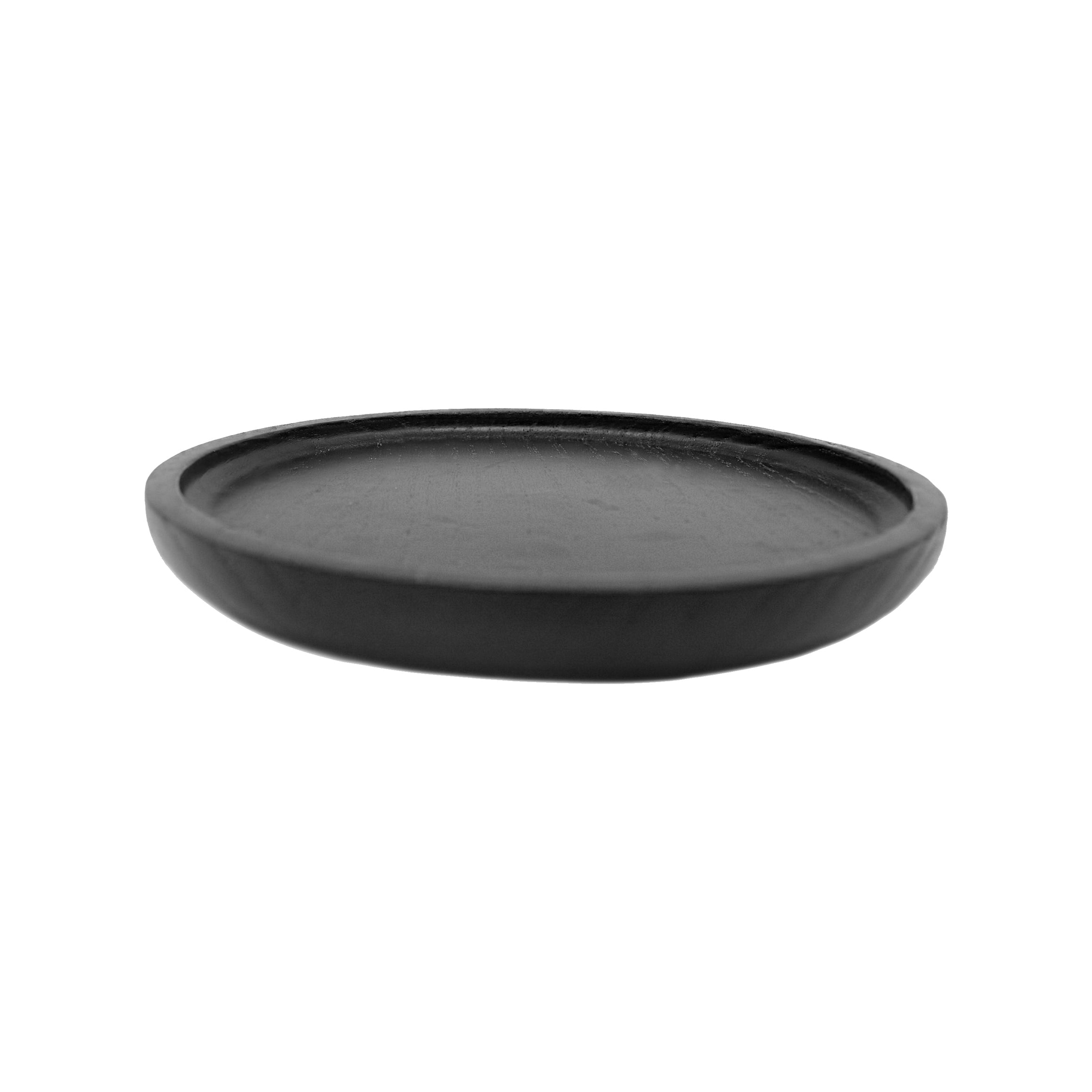 Black Round Wood Tray - Decor Addict, LLC