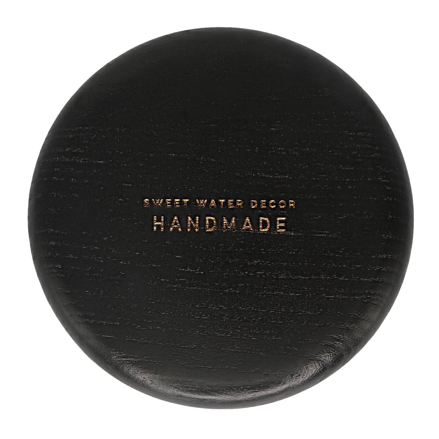 Black Round Wood Tray - Decor Addict, LLC