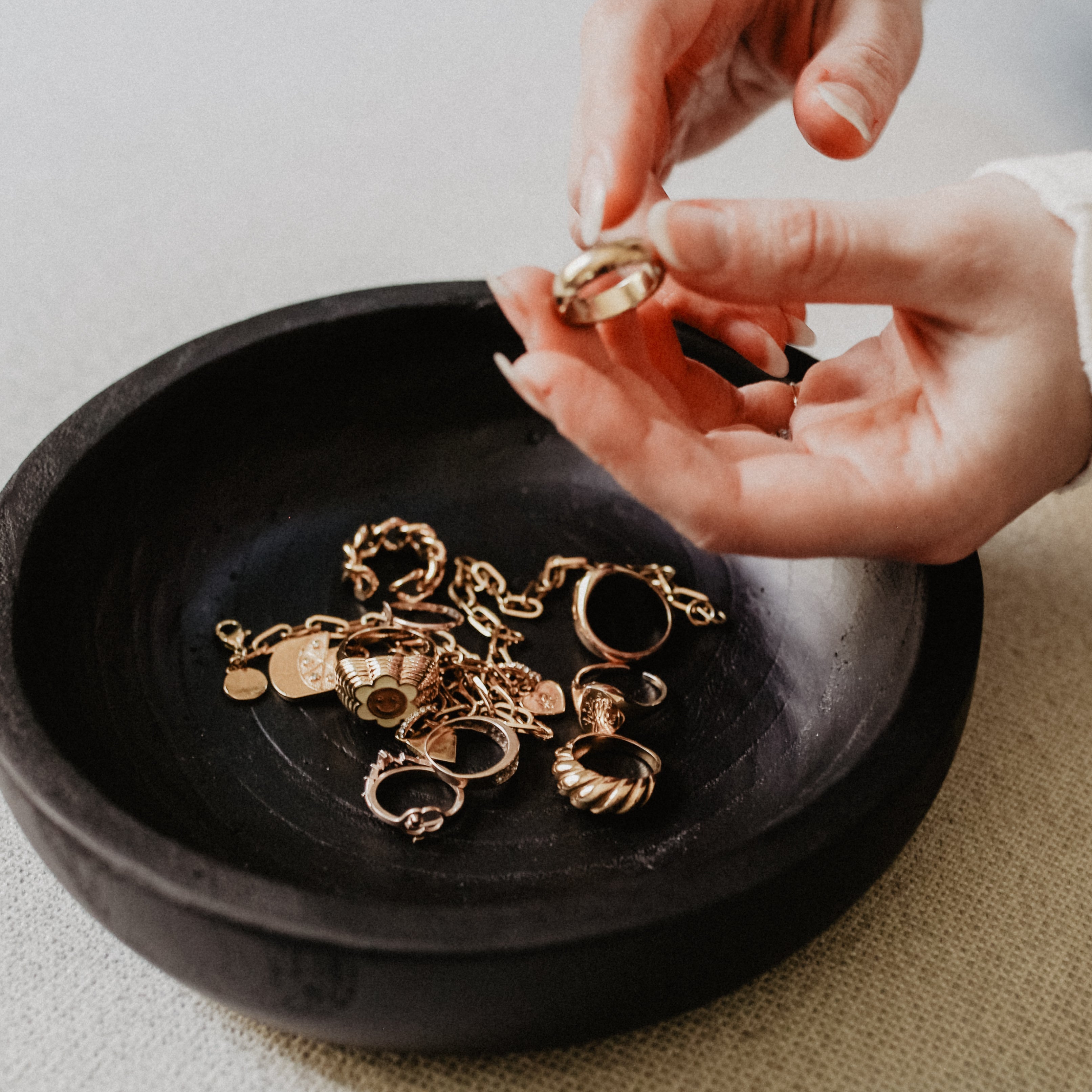 Black Decorative Wood Bowl - Decor Addict, LLC
