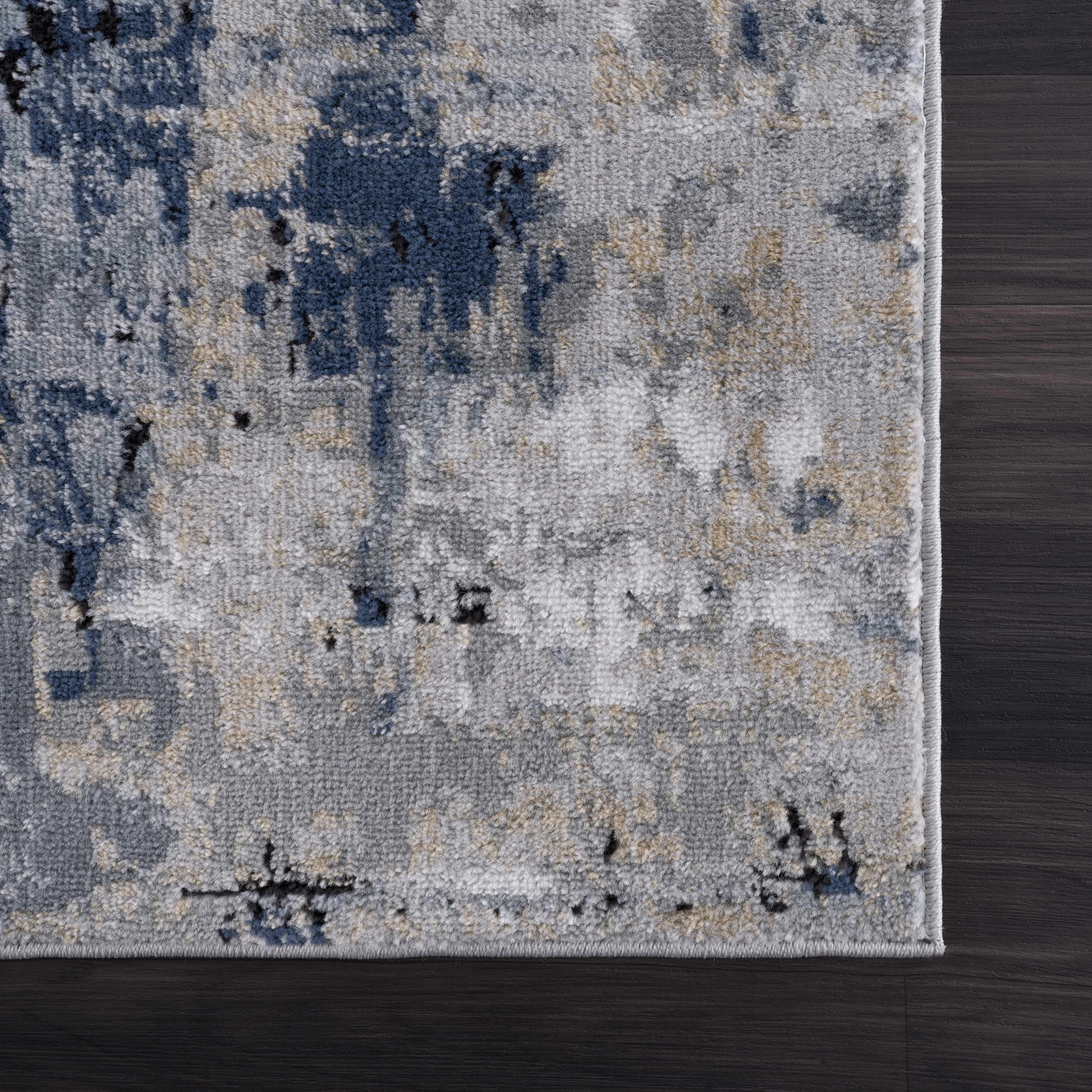 Campsall Gray&Blue Abstract Area Rug - Decor Addict, LLC