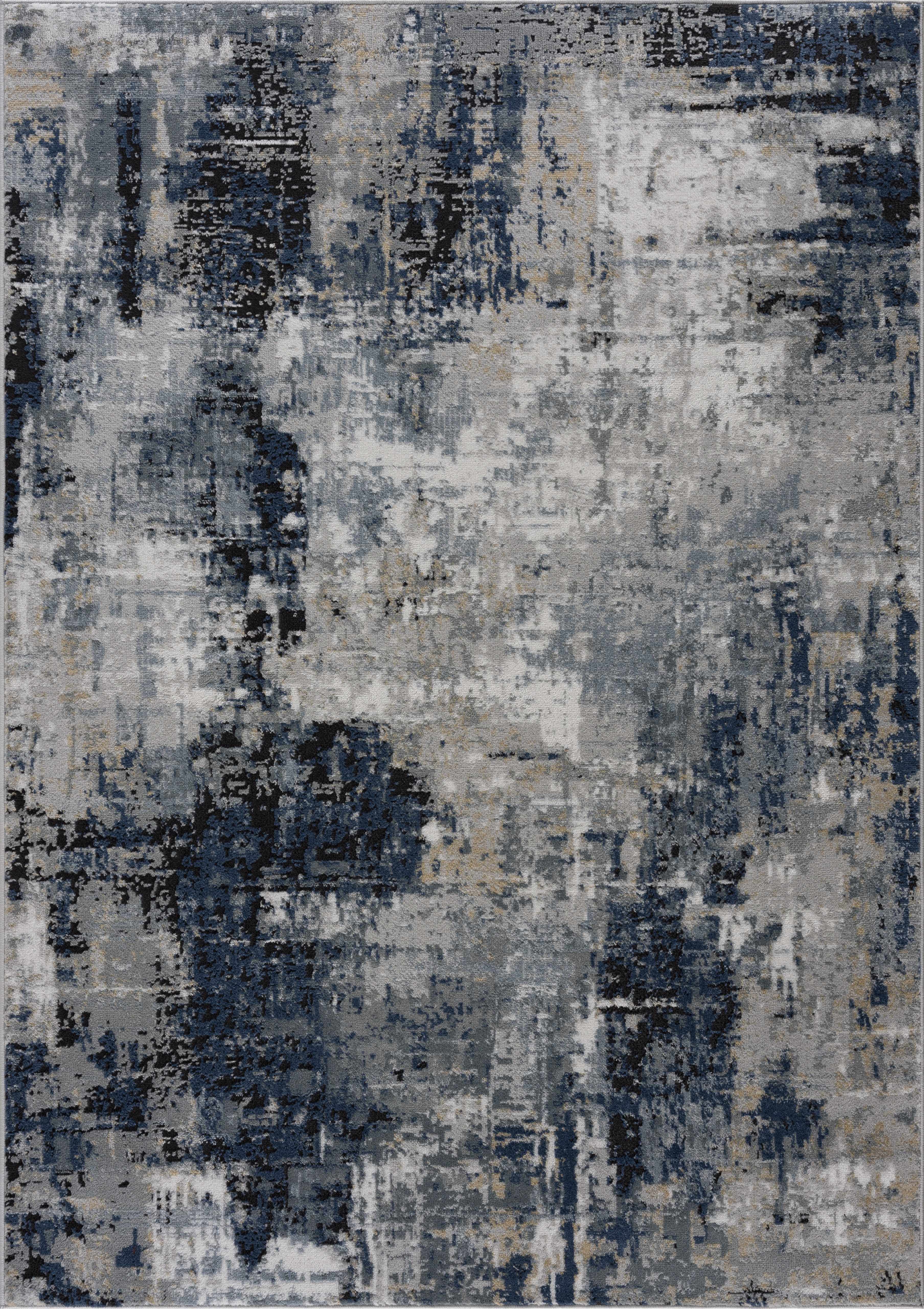 Campsall Gray&Blue Abstract Area Rug - Decor Addict, LLC