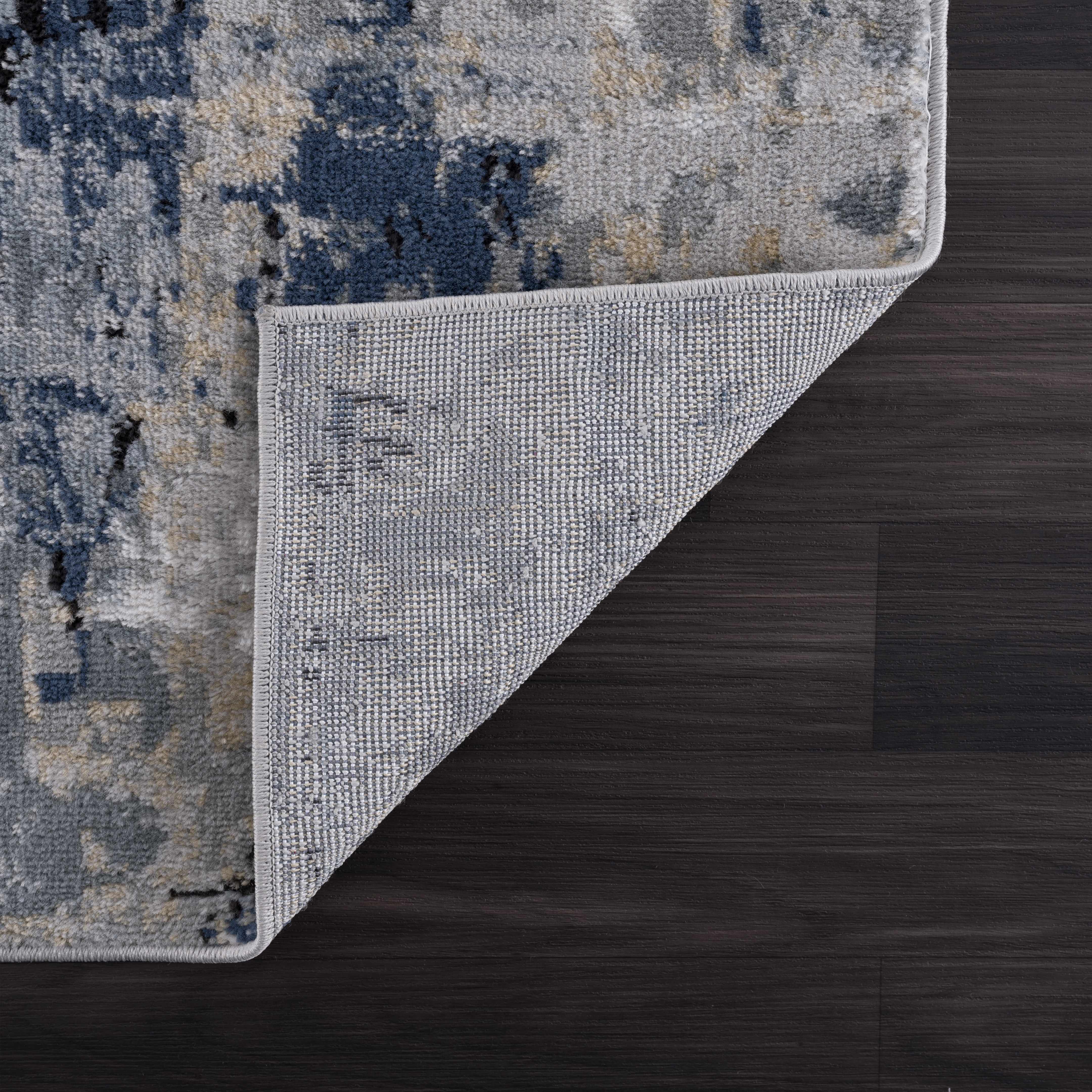 Campsall Gray&Blue Abstract Area Rug - Decor Addict, LLC