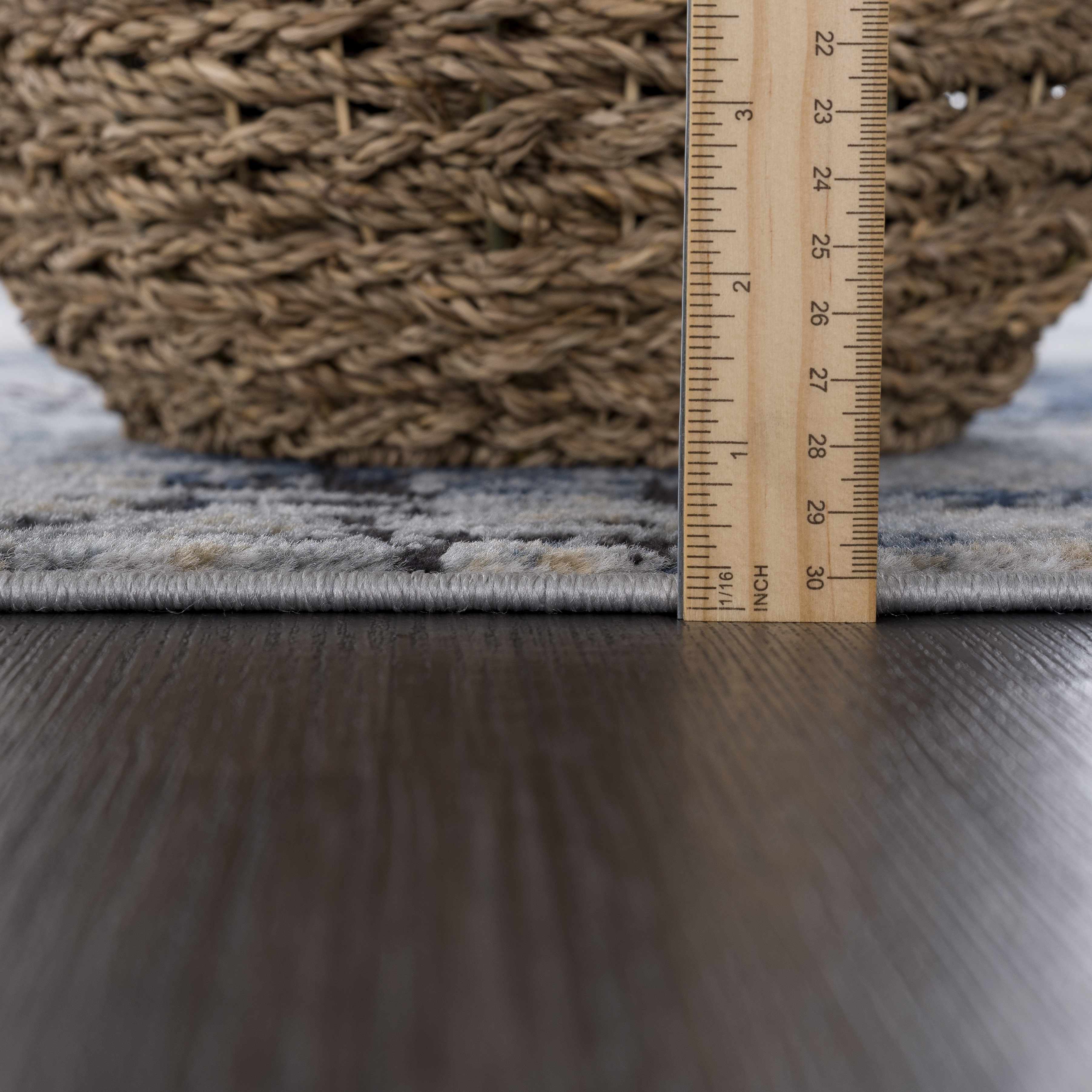 Campsall Gray&Blue Abstract Area Rug - Decor Addict, LLC