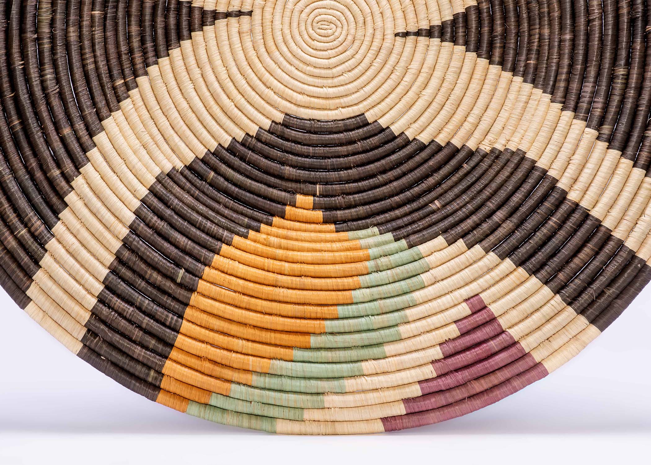 32" Jumbo Lilac & Neutrals Tabia Woven Wall Art Plate - Decor Addict, LLC