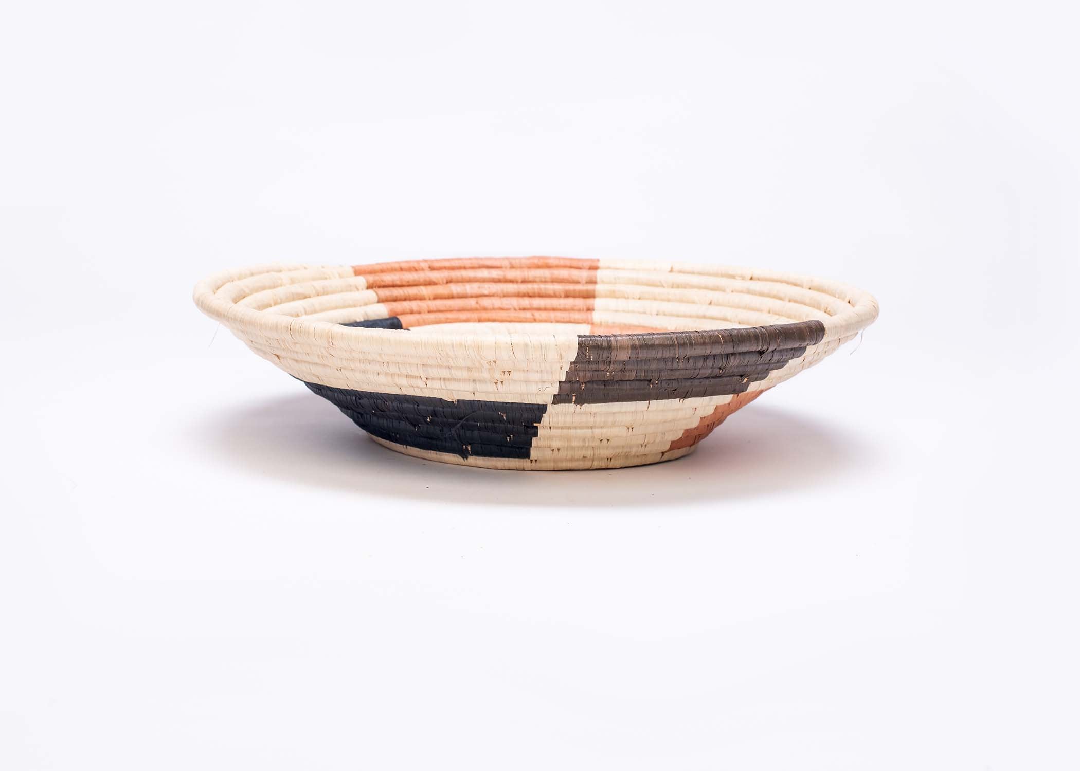 14" Extra Large Peach Msanii Round Basket - Decor Addict, LLC