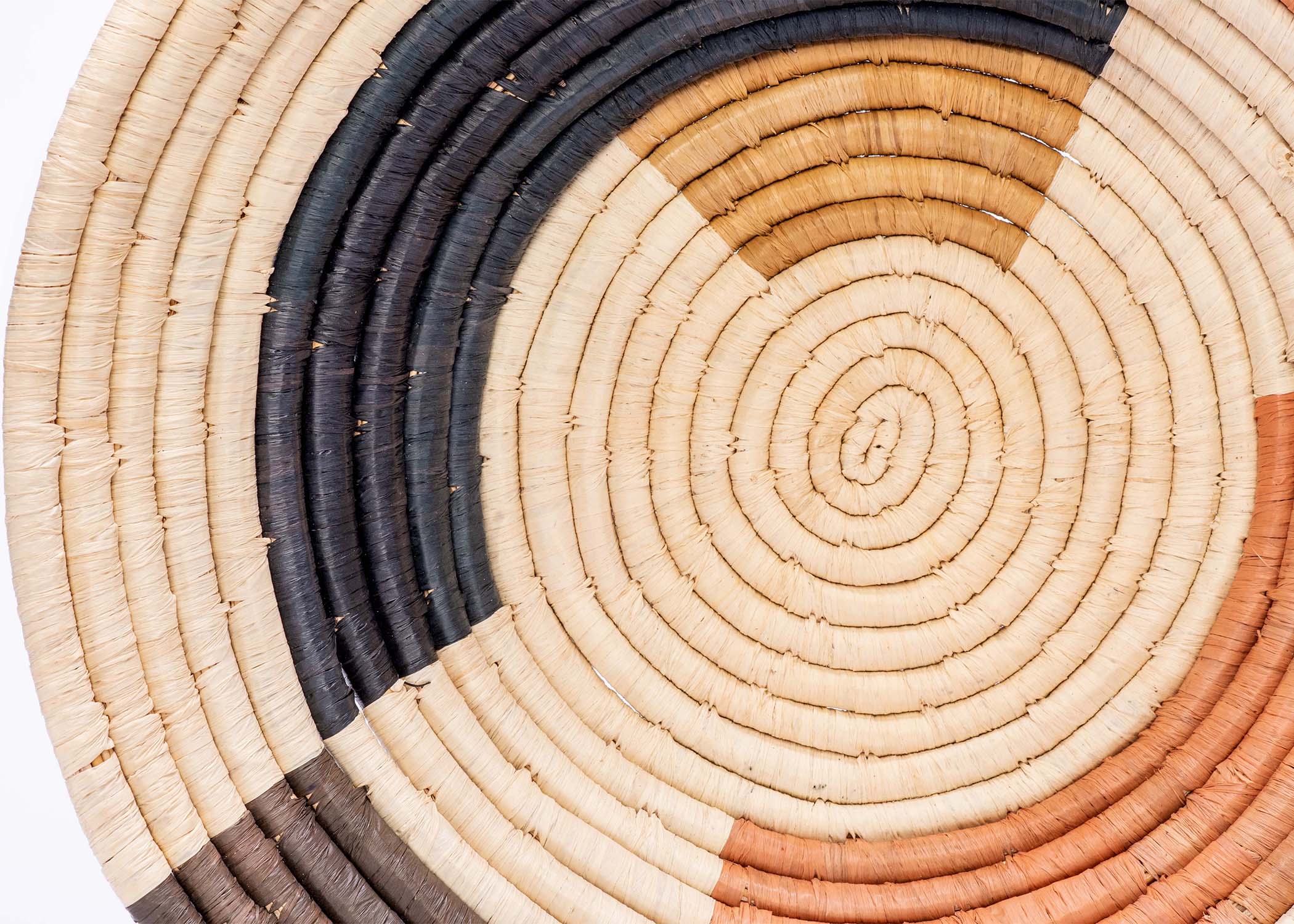 14" Extra Large Peach Msanii Round Basket - Decor Addict, LLC