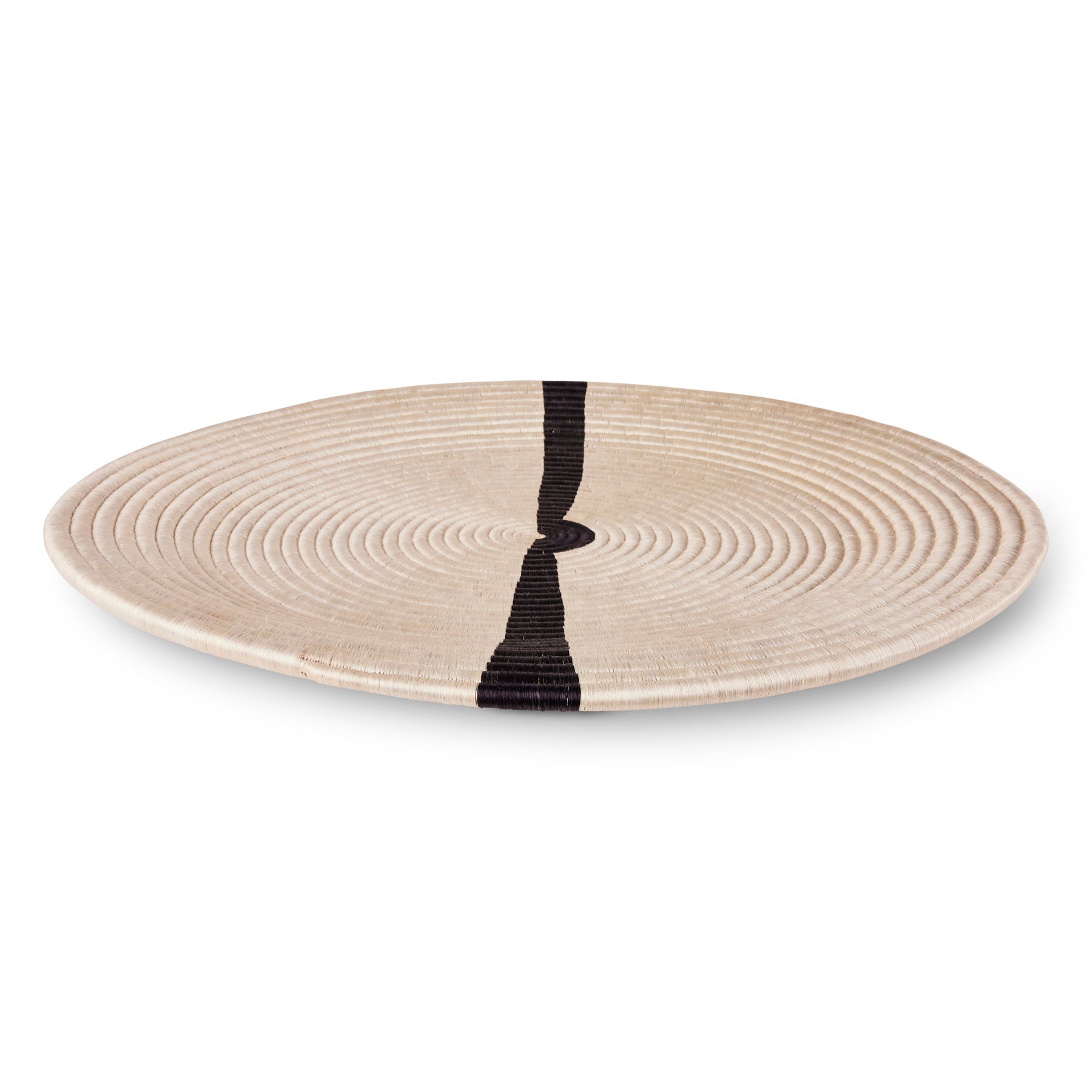 27" Rimmed Plate - Bold Black & White - Decor Addict, LLC