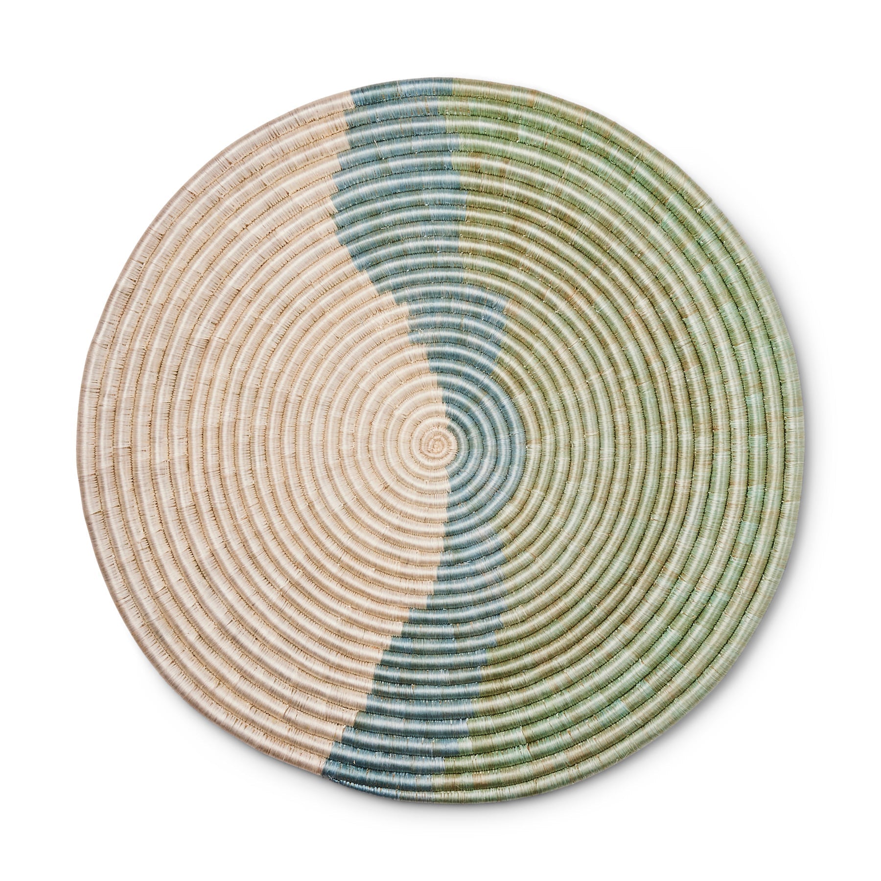 22" Rimmed Plate - Ambient Blue-Greens - Decor Addict, LLC