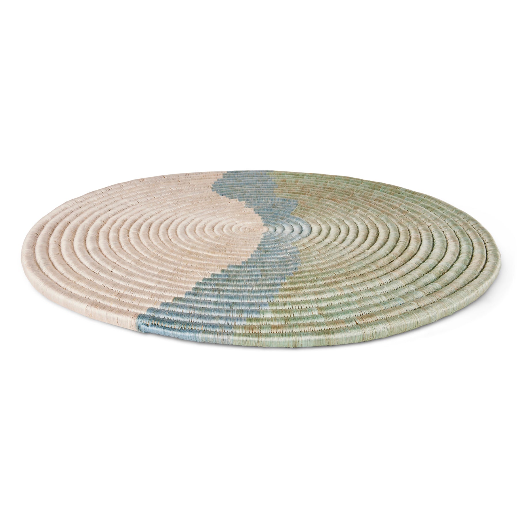 22" Rimmed Plate - Ambient Blue-Greens - Decor Addict, LLC