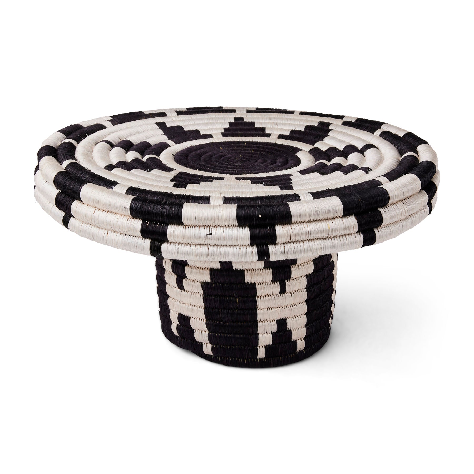 6" Tall Pedestal - Bold Black & White - Decor Addict, LLC