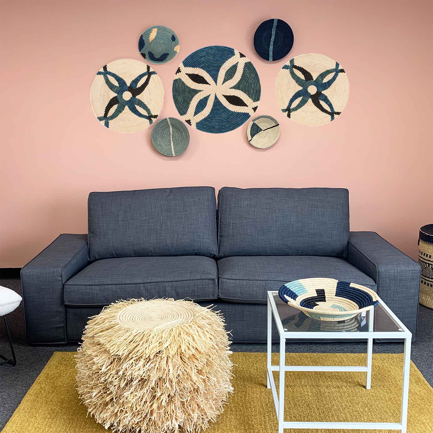 16" Jumbo Cool Msanii Round Basket - Decor Addict, LLC