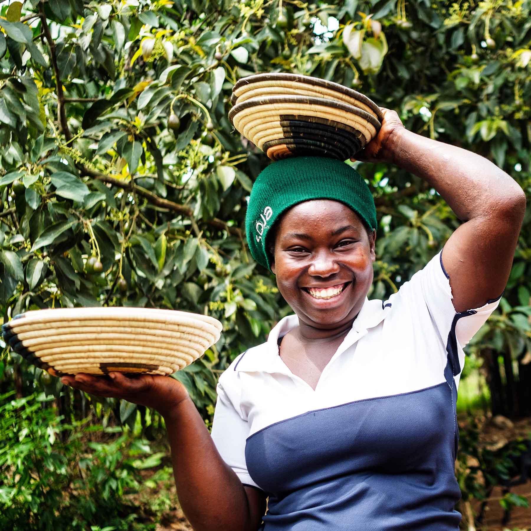 12" Large Peach Soleil Round Basket - Decor Addict, LLC