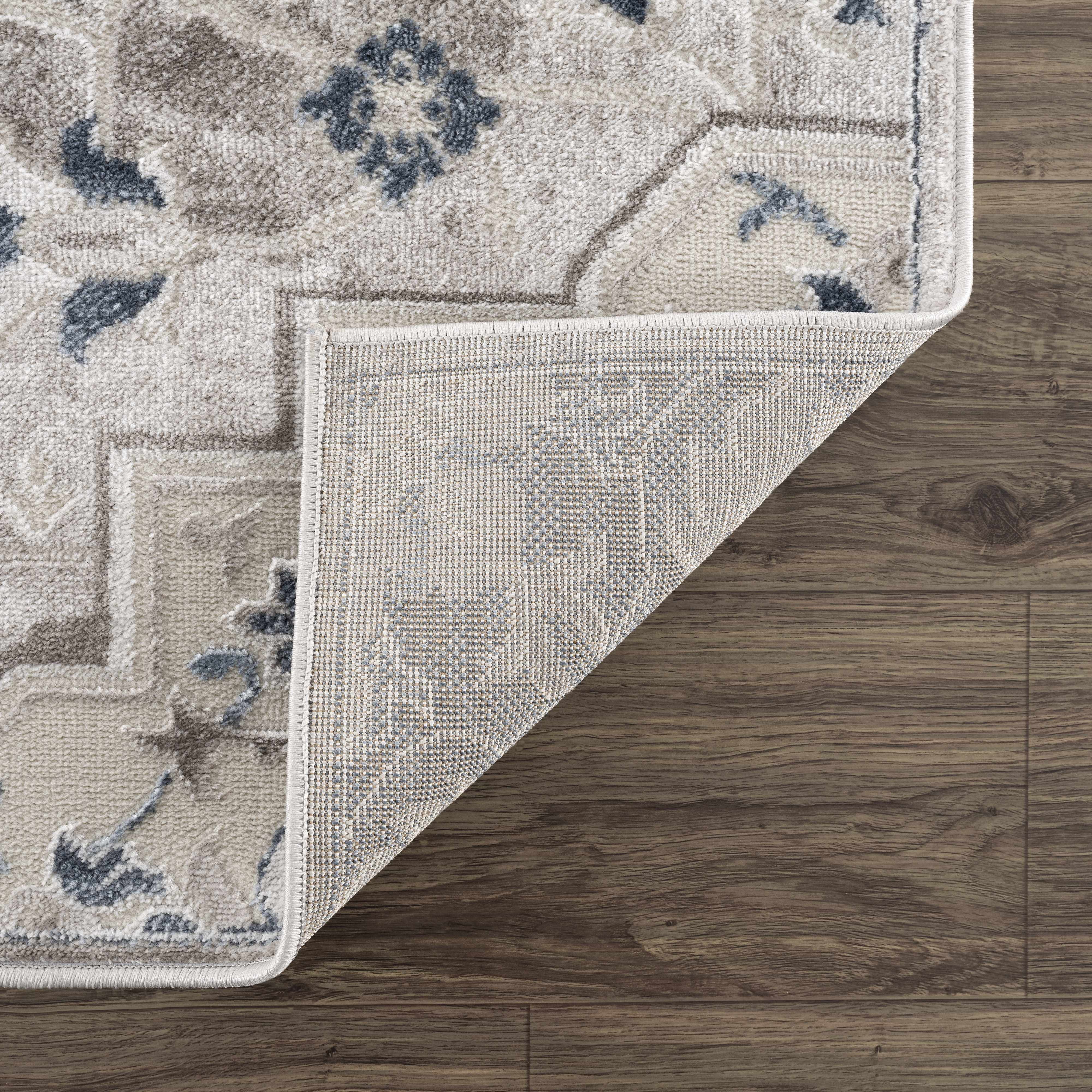 Calum Blue & Gray Area Rug - Decor Addict, LLC