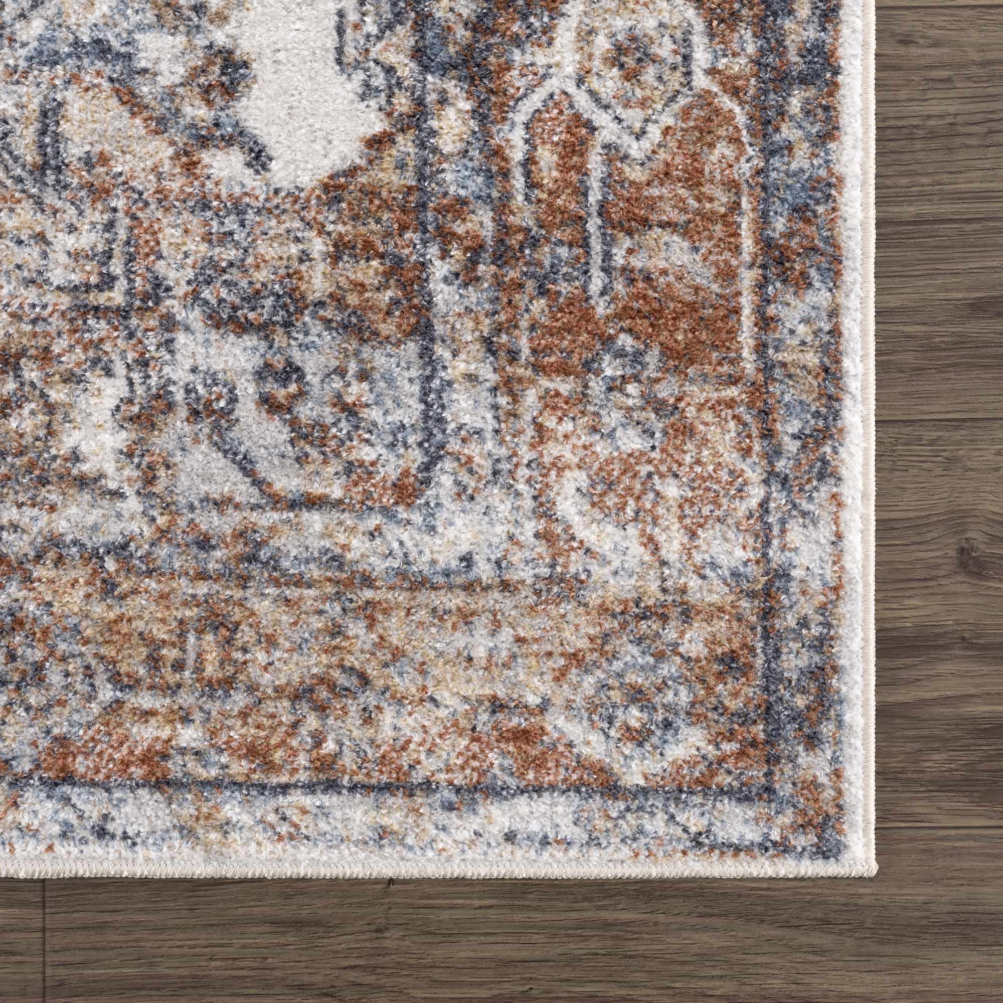 Rust Hera Washable Area Rug - Clearance - Decor Addict, LLC