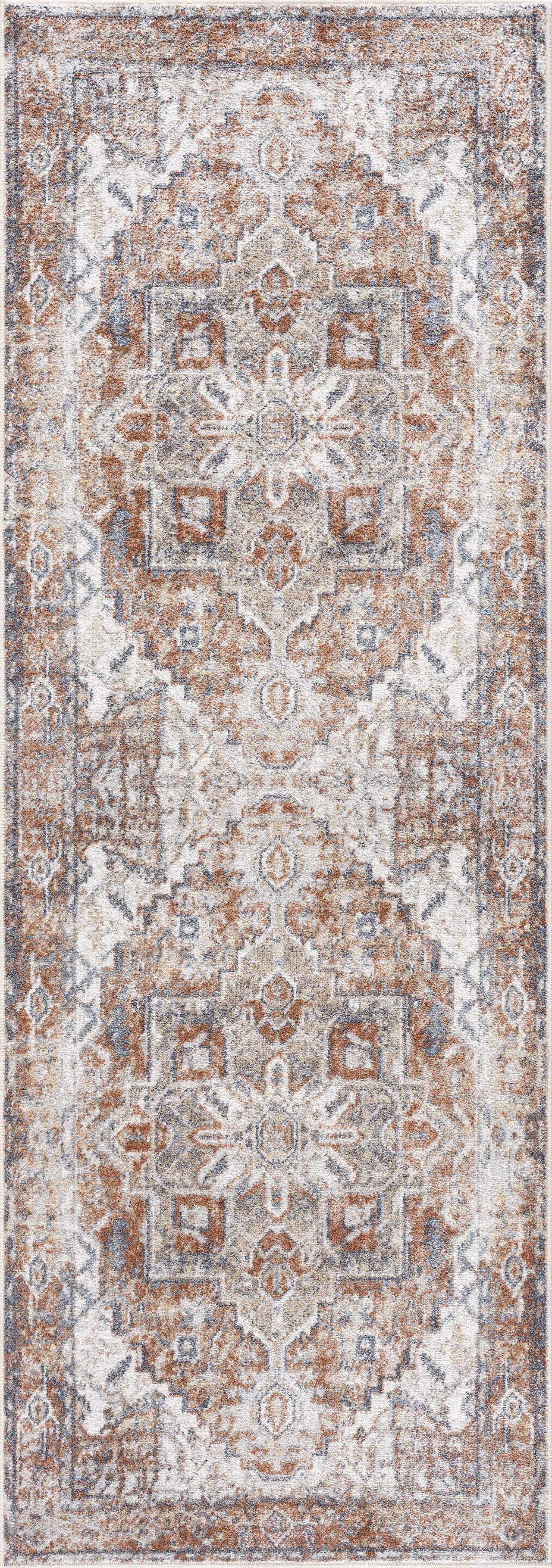 Rust Hera Washable Area Rug - Clearance - Decor Addict, LLC