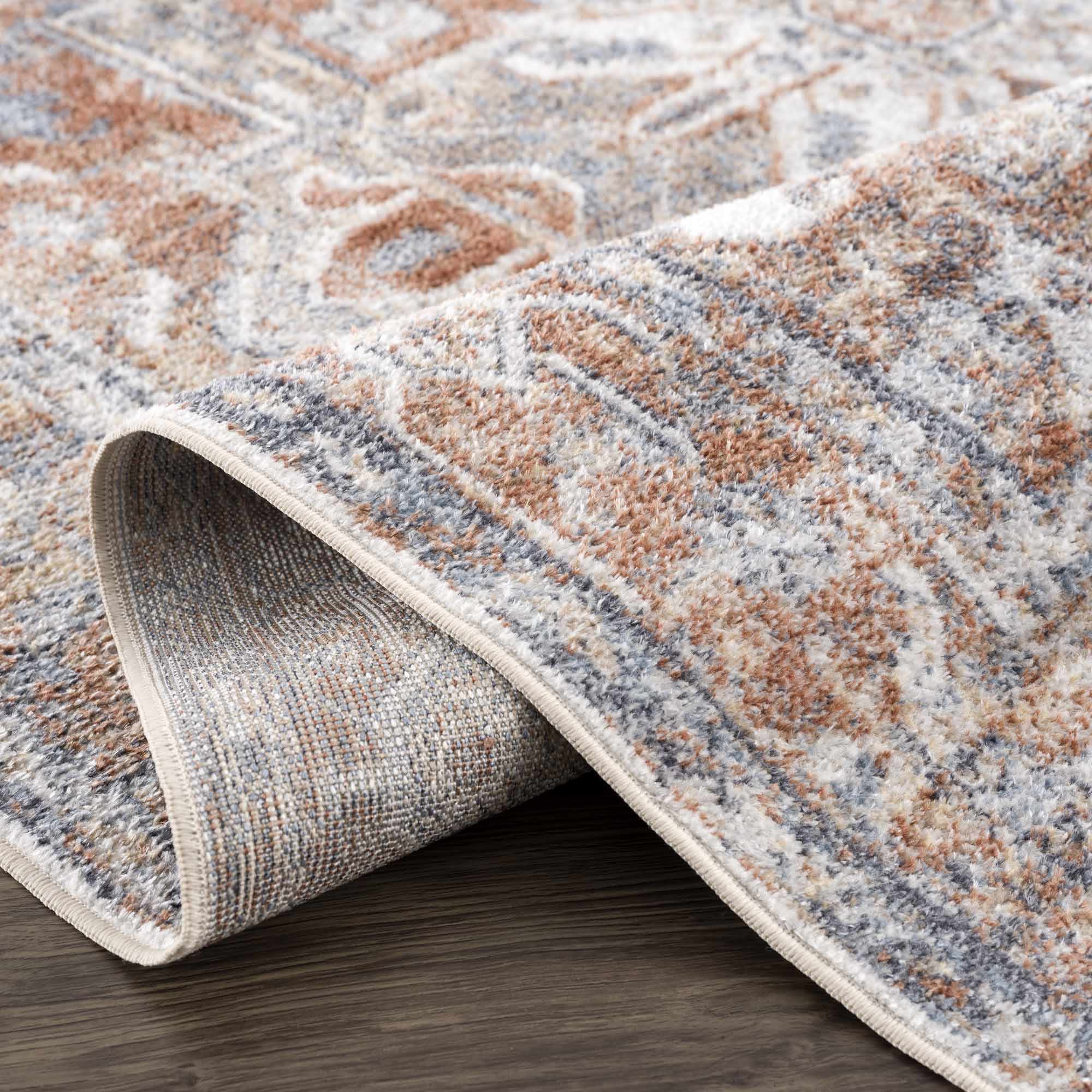 Rust Hera Washable Area Rug - Clearance - Decor Addict, LLC