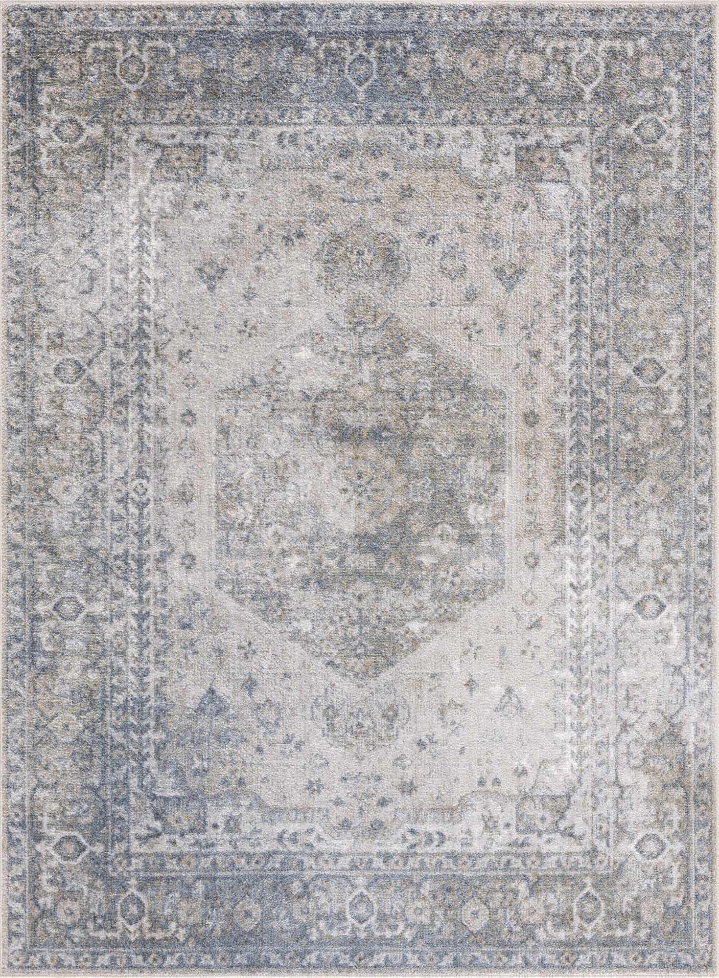 Gael Blue Washable Area Rug - Decor Addict, LLC