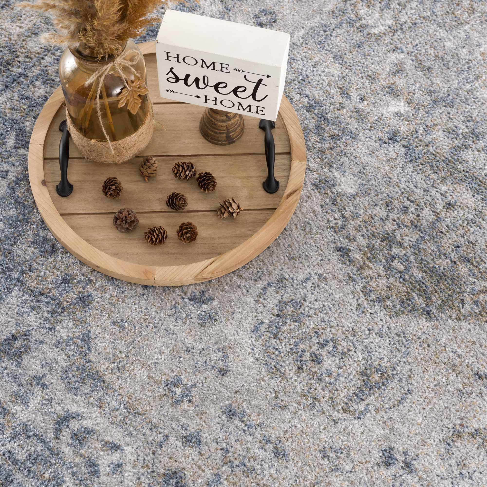 Gael Blue Washable Area Rug - Decor Addict, LLC