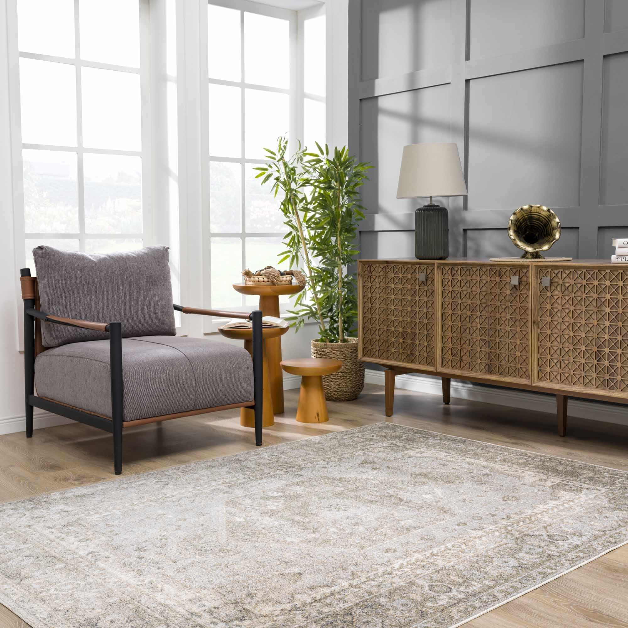 Gael Cream Washable Area Rug - Decor Addict, LLC