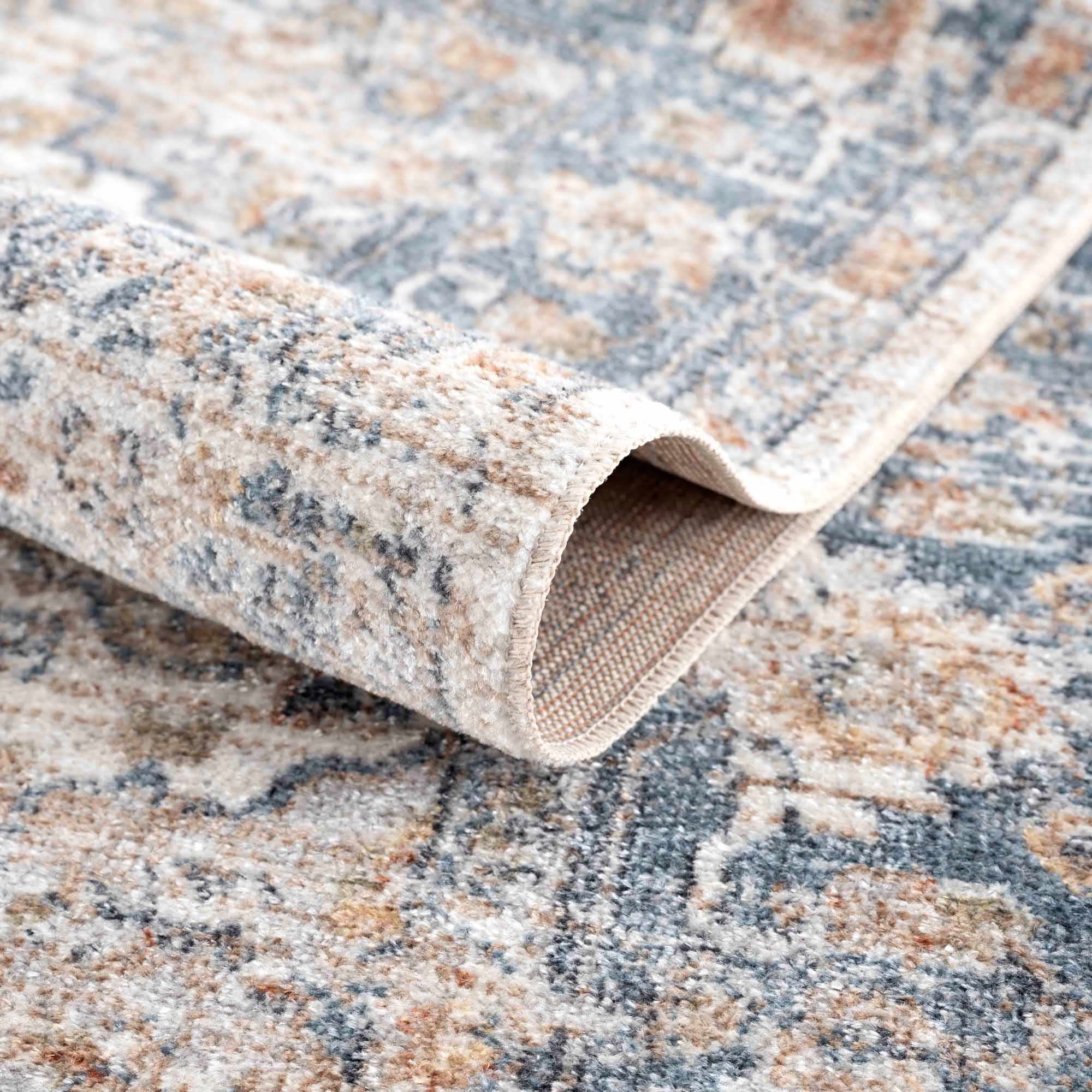 Ezri Cream Washable Area Rug - Decor Addict, LLC