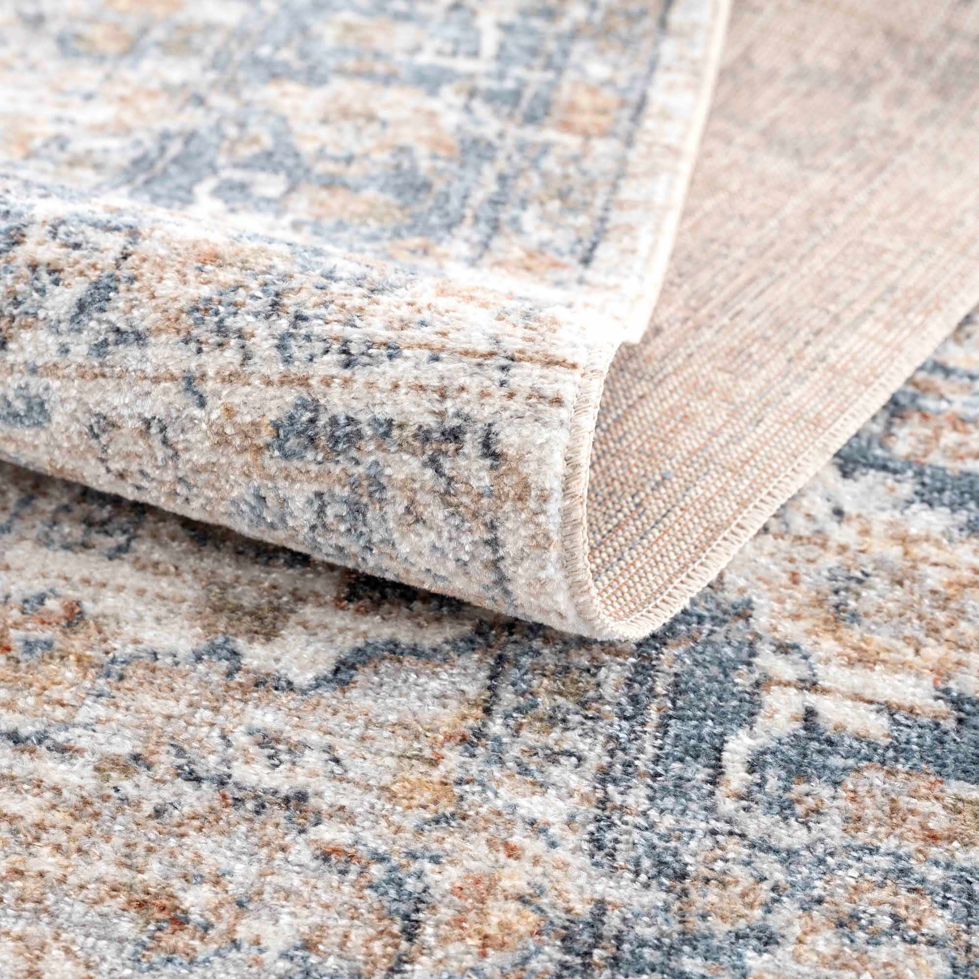 Ezri Cream Washable Area Rug - Decor Addict, LLC