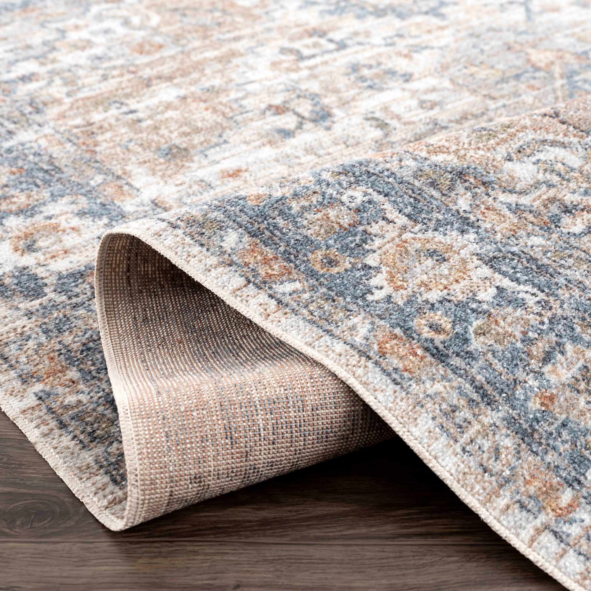 Ezri Cream Washable Area Rug - Decor Addict, LLC