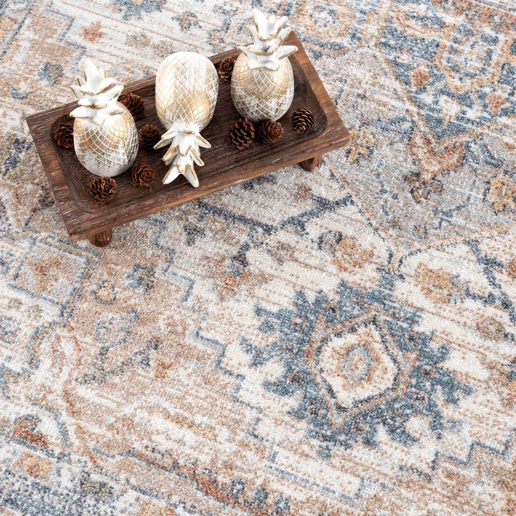 Ezri Cream Washable Area Rug - Decor Addict, LLC