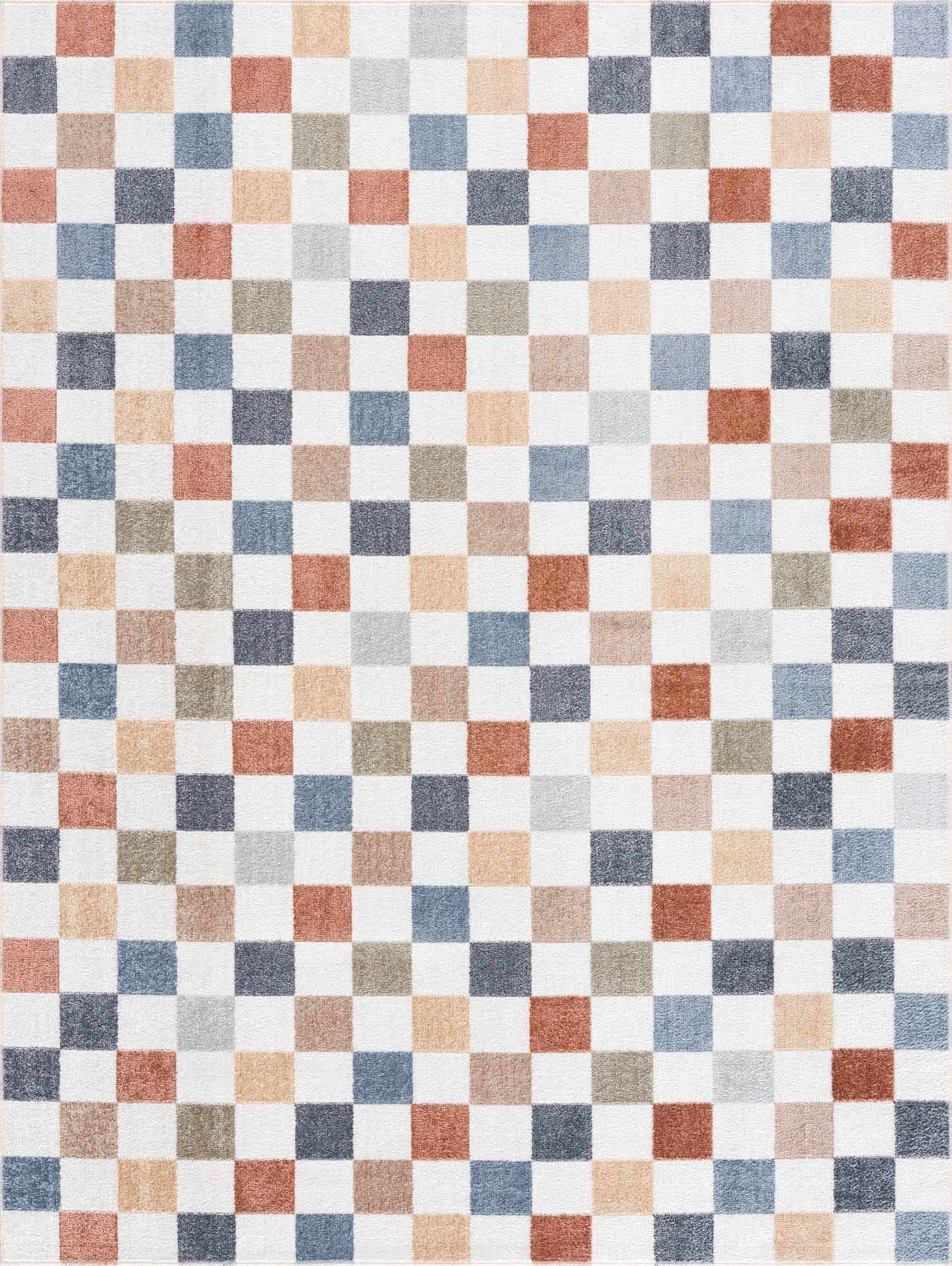 Alie Colorful Checkered Washable Rug - Decor Addict, LLC